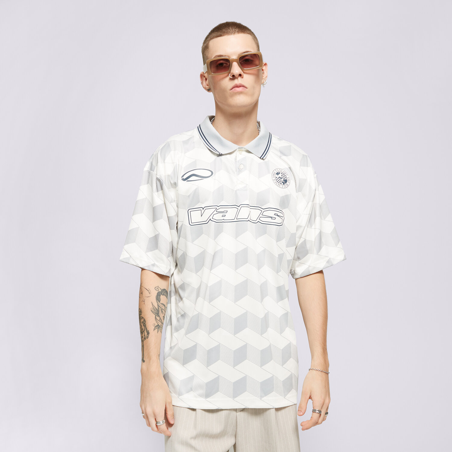 Bărbați tricou VANS POLO RIGSBY SOCCER SS POLO VN000HDUFS81 Alb