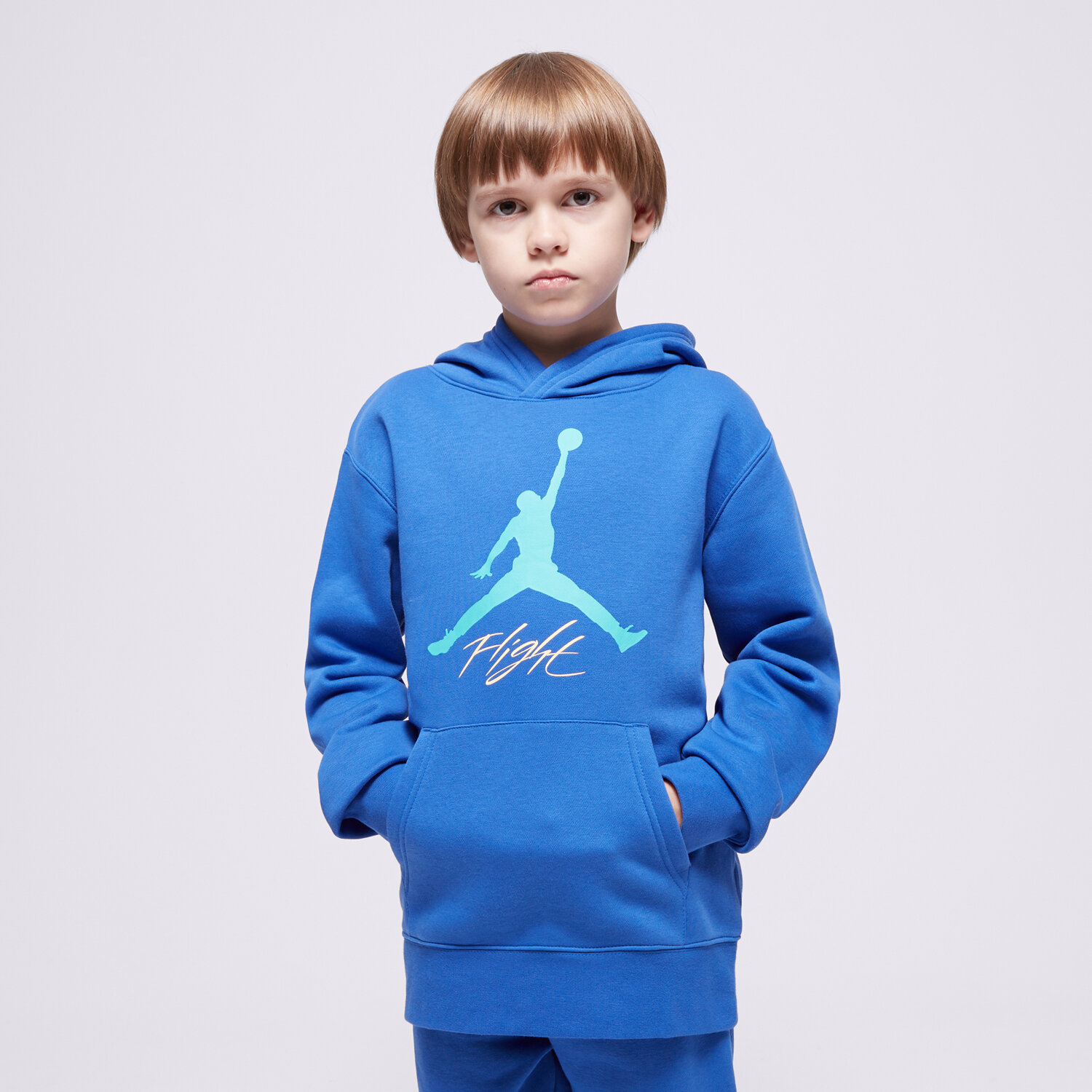 Copii bluză JORDAN BLUZĂ CU GLUGĂ JDN JUMPMAN BASELINE PO BOY 95D277-U5H Albastru