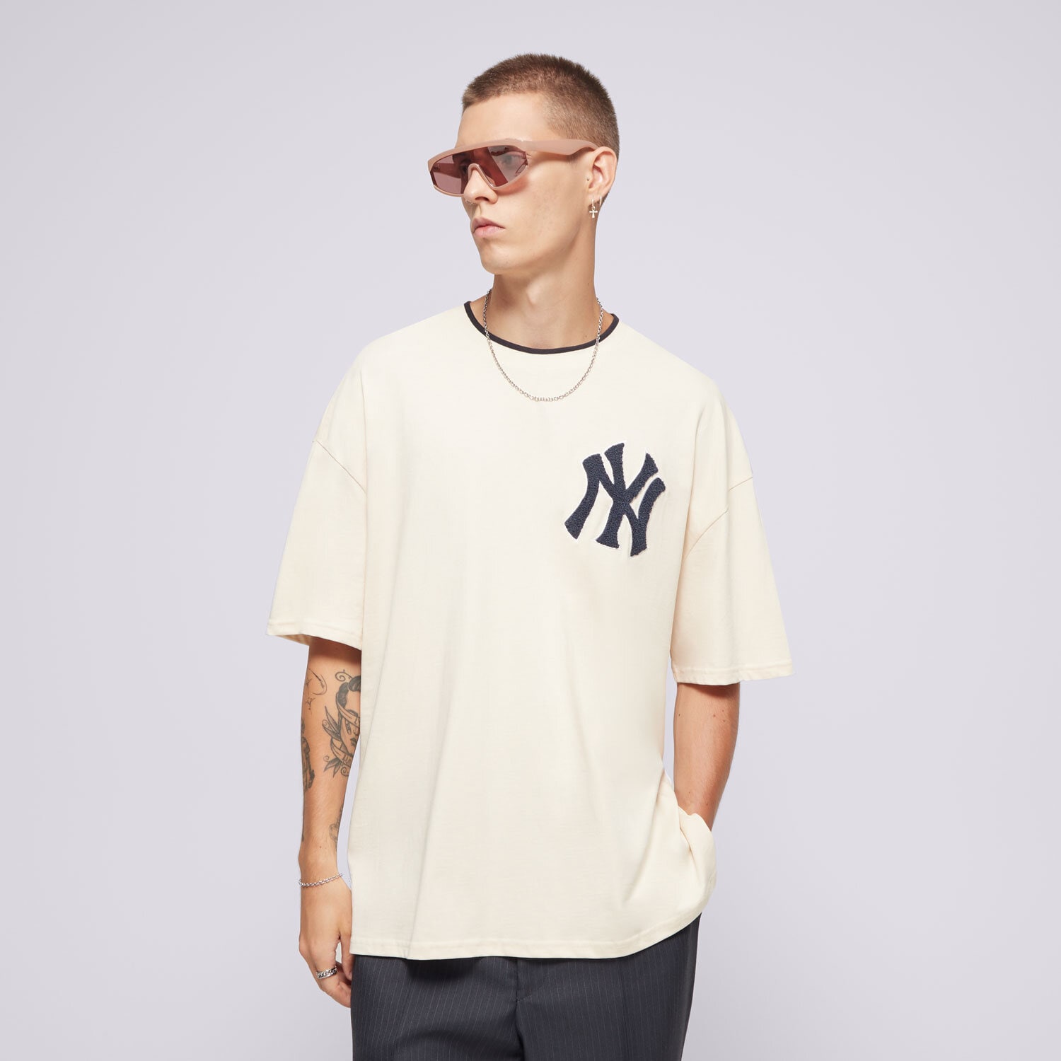 Bărbați tricou NEW ERA TRICOU WS NYY NEW YORK YANKEES LTCNVY 60564866 Bej