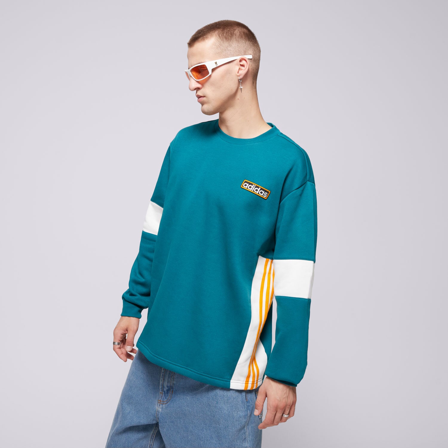 Bărbați bluză ADIDAS BLUZĂ ADIBREAK CREW IW5813 Verde