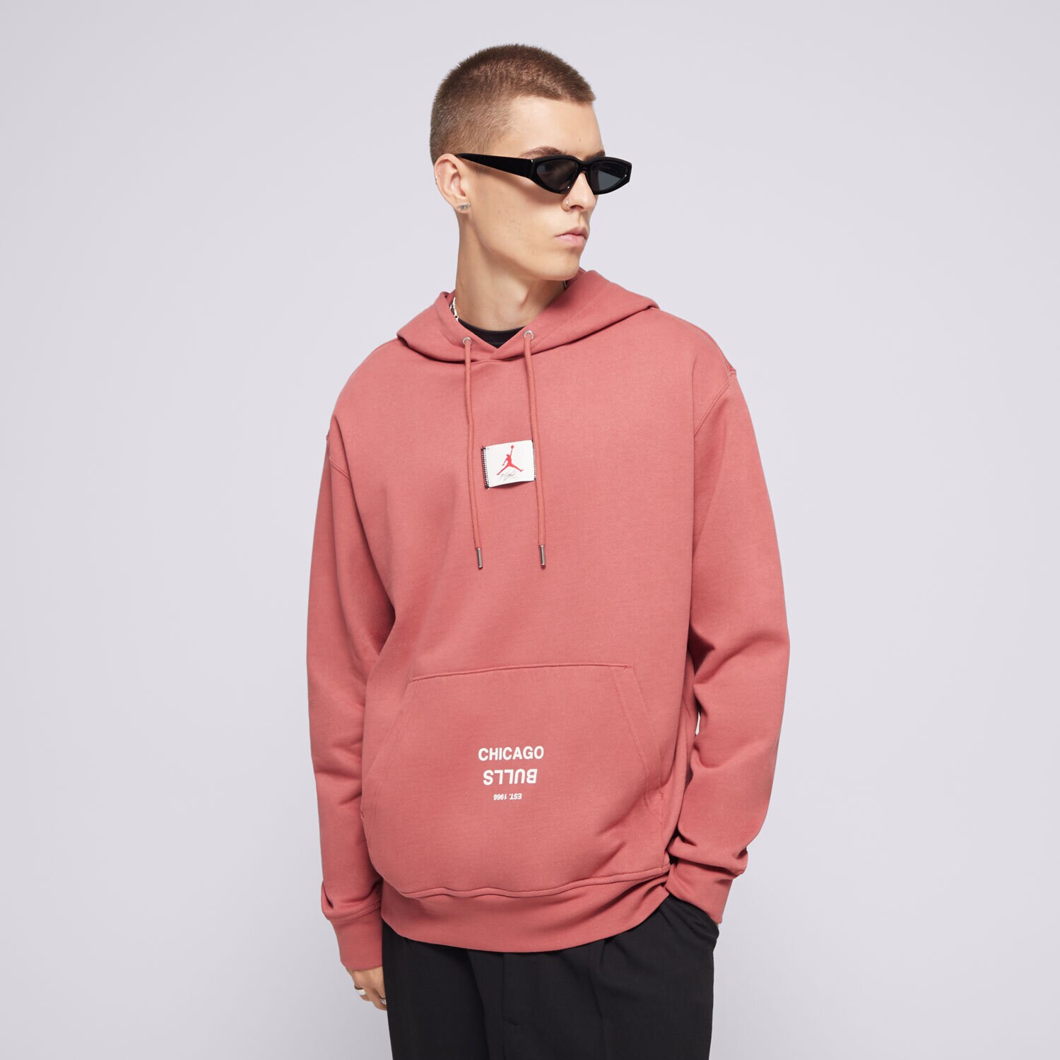 Bărbați bluză NIKE BLUZĂ CU GLUGĂ CHI MNK FLC PO CTS ST NBA FV8244-691 Roșu