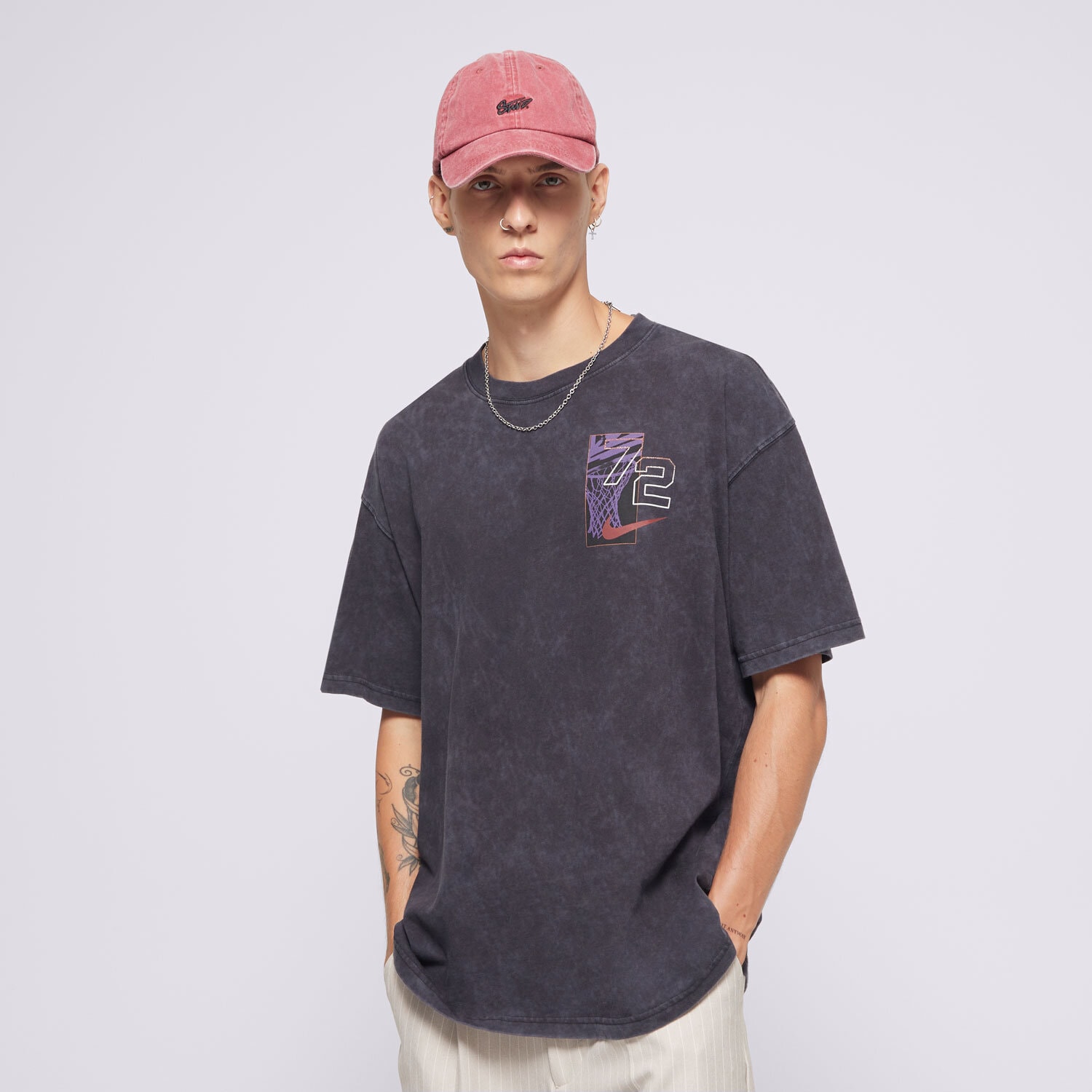 Bărbați tricou NIKE TRICOU M NK TEE M90 OC DNA NBA FZ8093-010 Negru