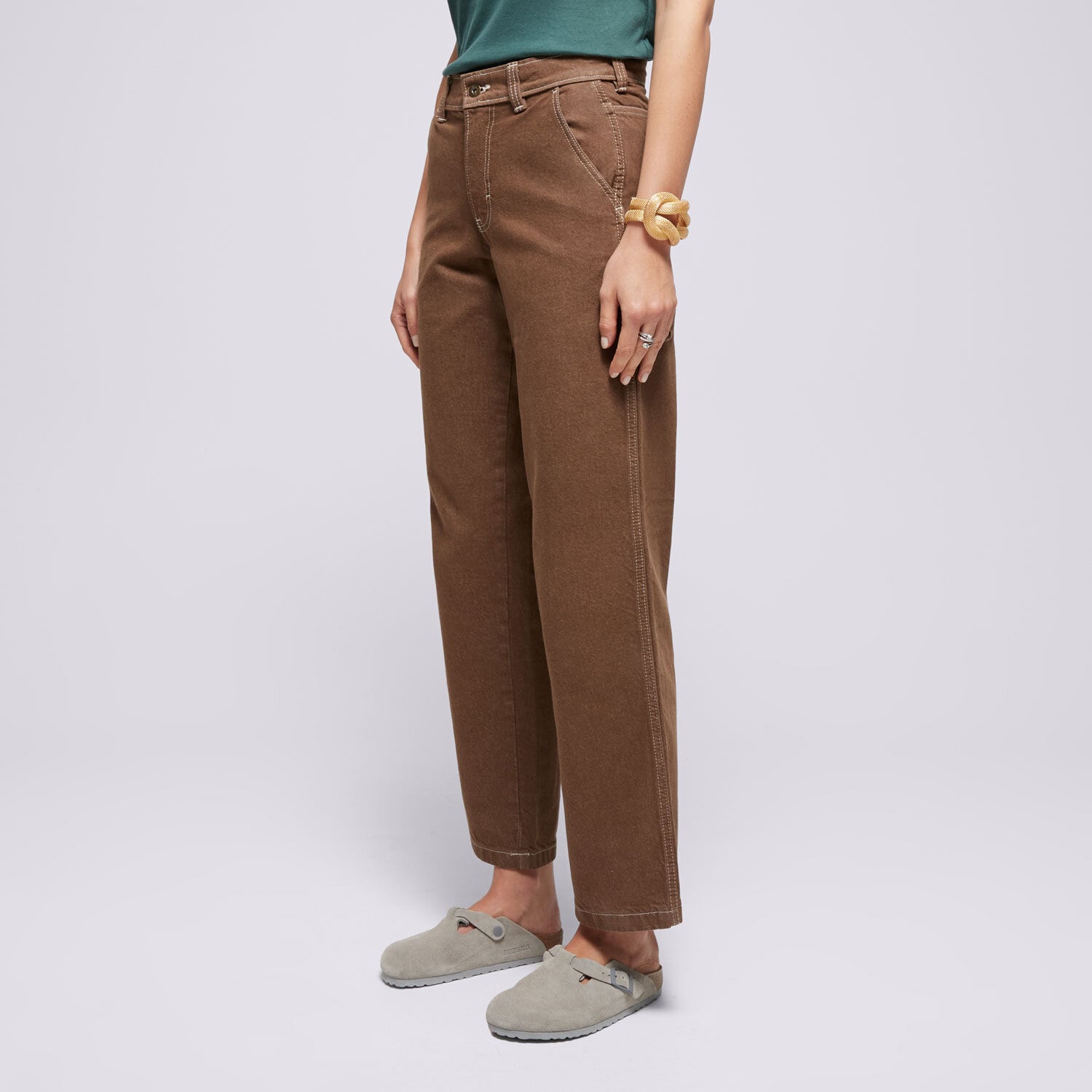 Femei pantaloni DICKIES PANTALONI  STEVENSVILLE CARPENTER W DK0A863SMR11 Maro