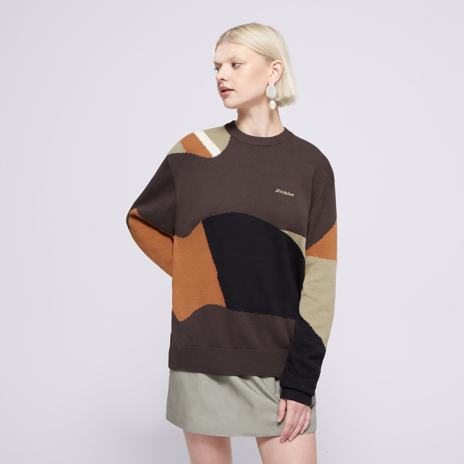 Femei bluză DICKIES PULOVĂR DICKIES CAMO SWEATER DK0A864N0IP1 Verde