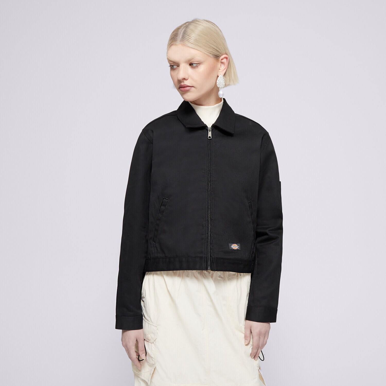 Femei jachetă DICKIES JACHETĂ UNLINED CROPPED EISENHOWER JACKET DK0A4YQYBLK1 Negru