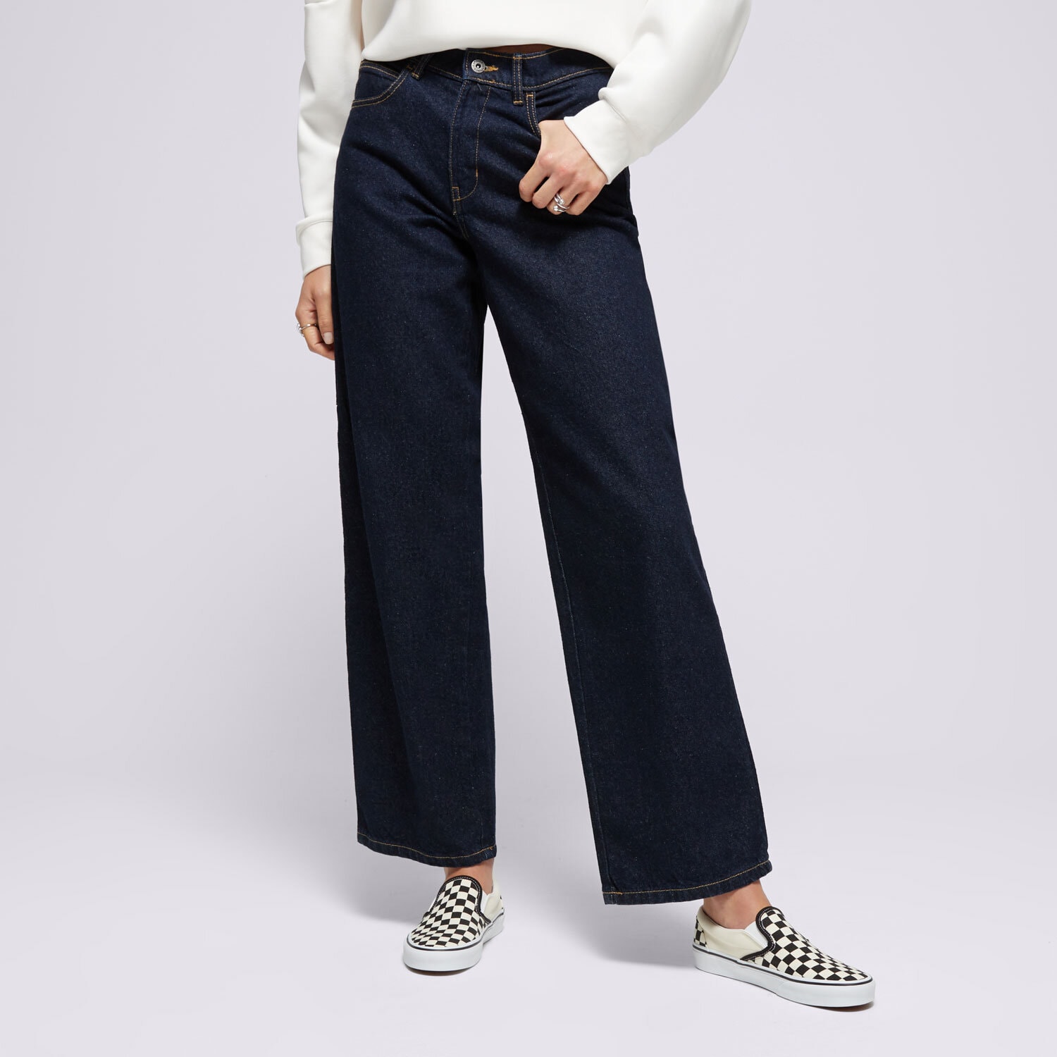 Femei pantaloni DICKIES PANTALONI  HERNDON DENIM W DK0A4YPYRIN1 Albastru