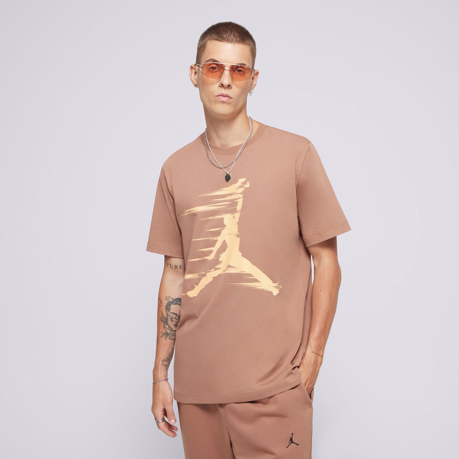 Bărbați tricou TRICOU M JORDAN MVP JM SS CREW  FZ1919-223 Maro