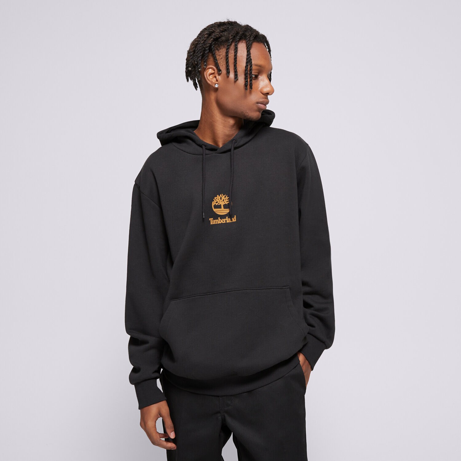 Bărbați bluză TIMBERLAND BLUZĂ CU GLUGĂ NEW SMALL LOGO PRINT TB0A6WZA0011 Negru