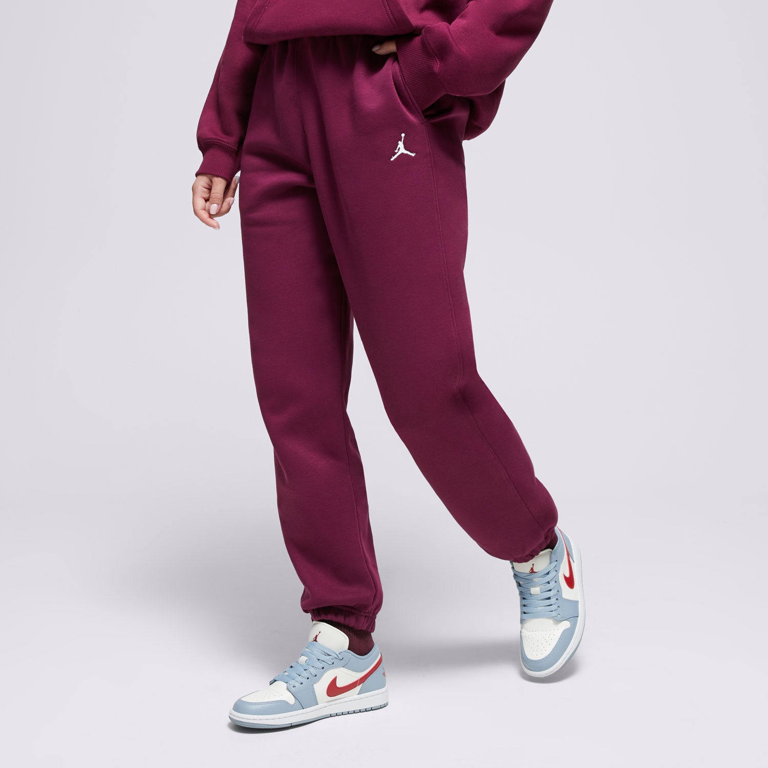 Femei pantaloni PANTALONI  W JORDAN BRKLN FLC PANT 24 FV7077-610 Bordo