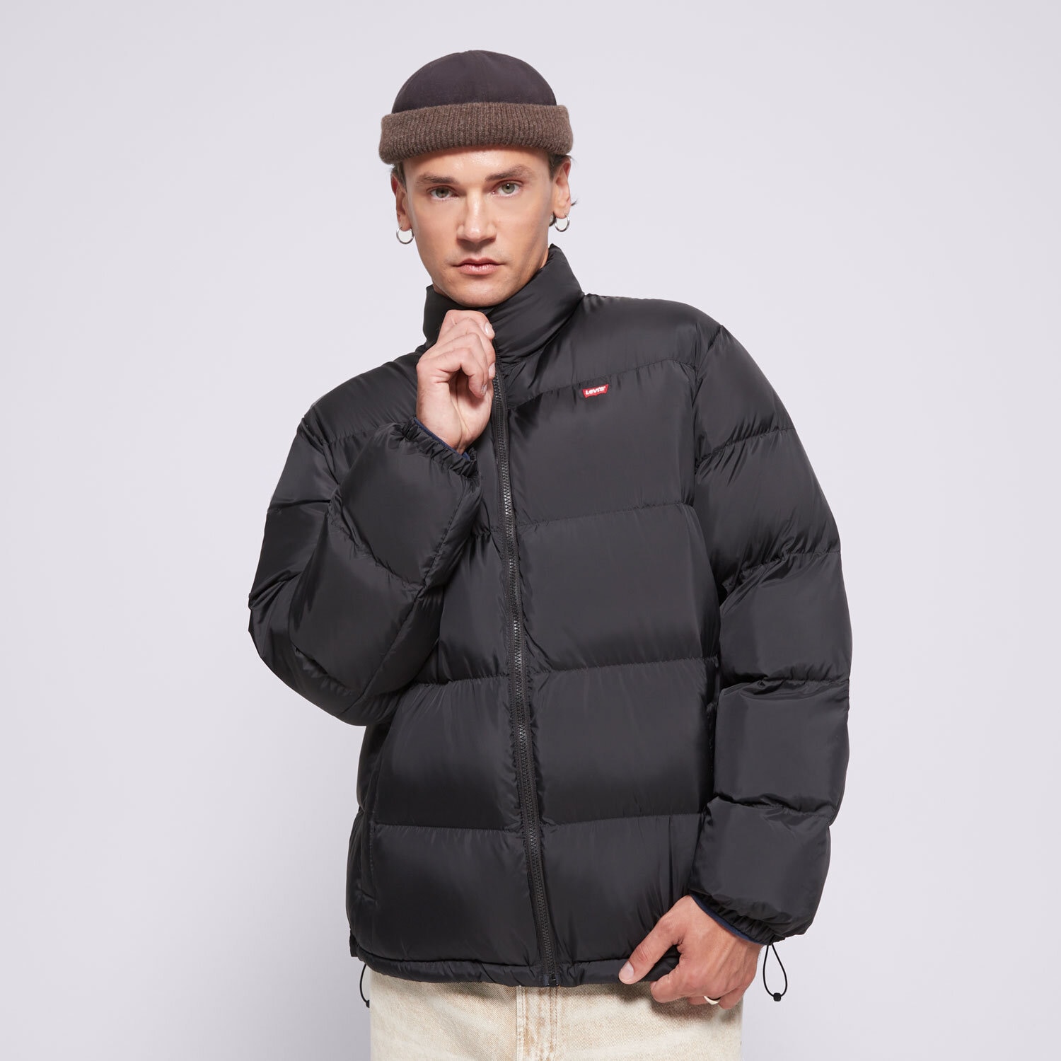 Bărbați eacă de iarnă LEVI'S JACHETĂ DE IARNĂ PIEDMONT SHORT RED BW BLACKS 0011G-0000 Negru