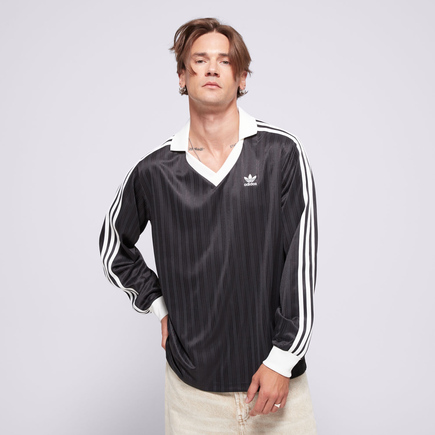 Bărbați tricou ADIDAS TRICOU PIQUE LS IZ4808 Negru