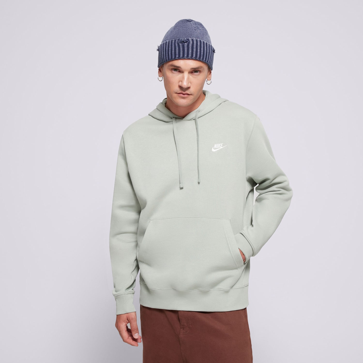 Bărbați bluză NIKE BLUZĂ M NSW CLUB HOODIE PO BB BV2654-371 verde mentă