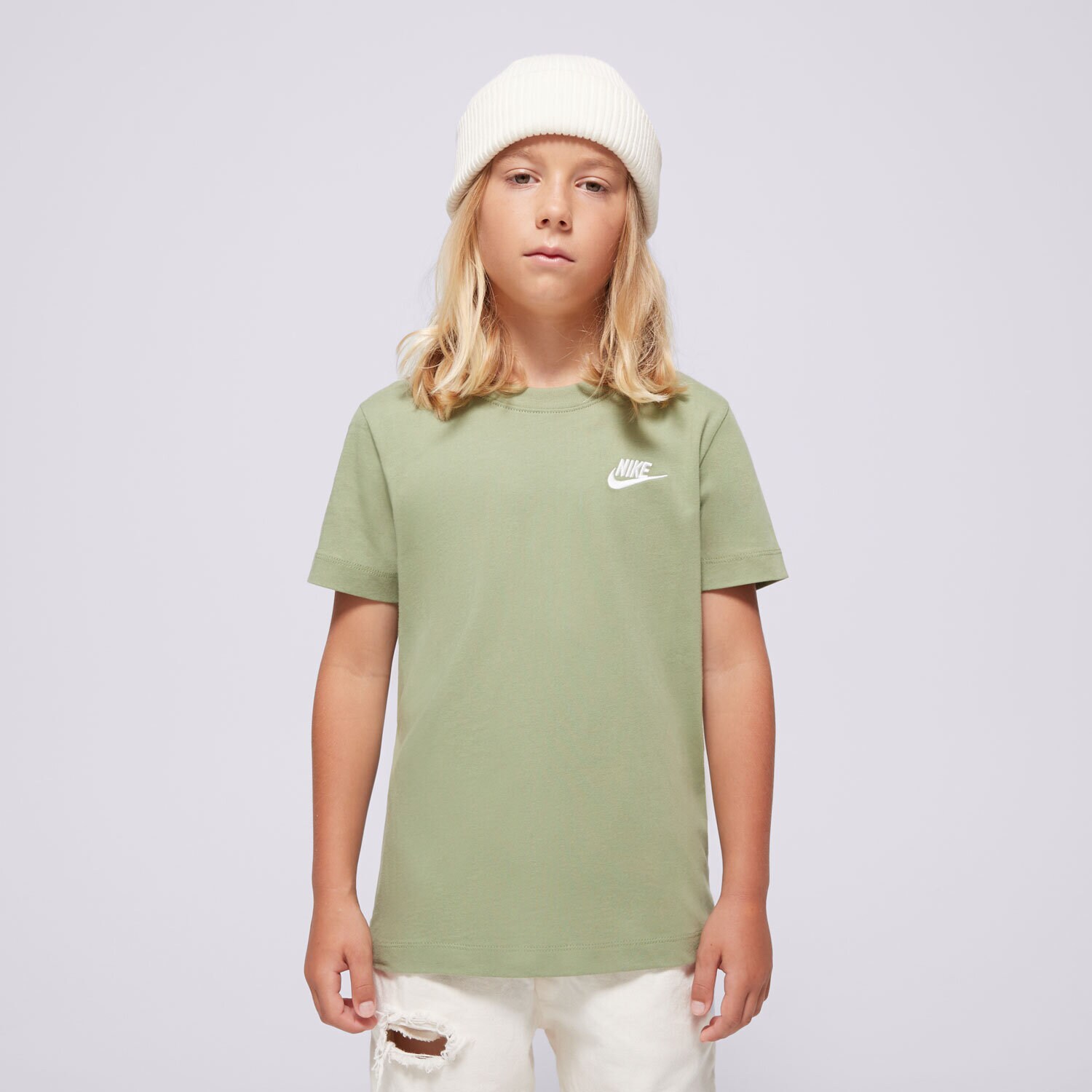Copii tricou NIKE TRICOU K NSW TEE EMB FUTURA LBR BOY FZ5177-386 Kaki