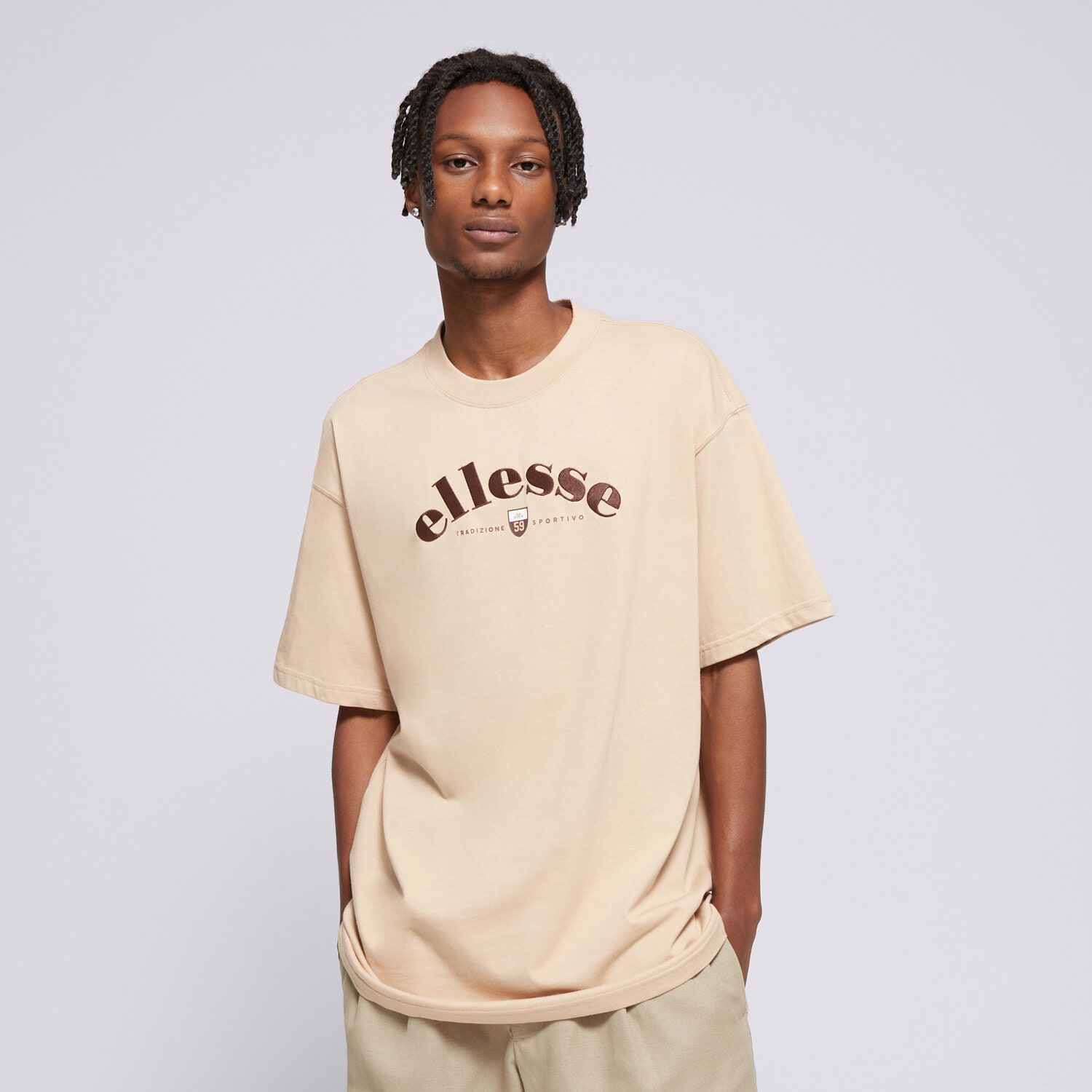 Bărbați tricou ELLESSE TRICOU FRANKS TEE BEIGE SHX21071214 Maro