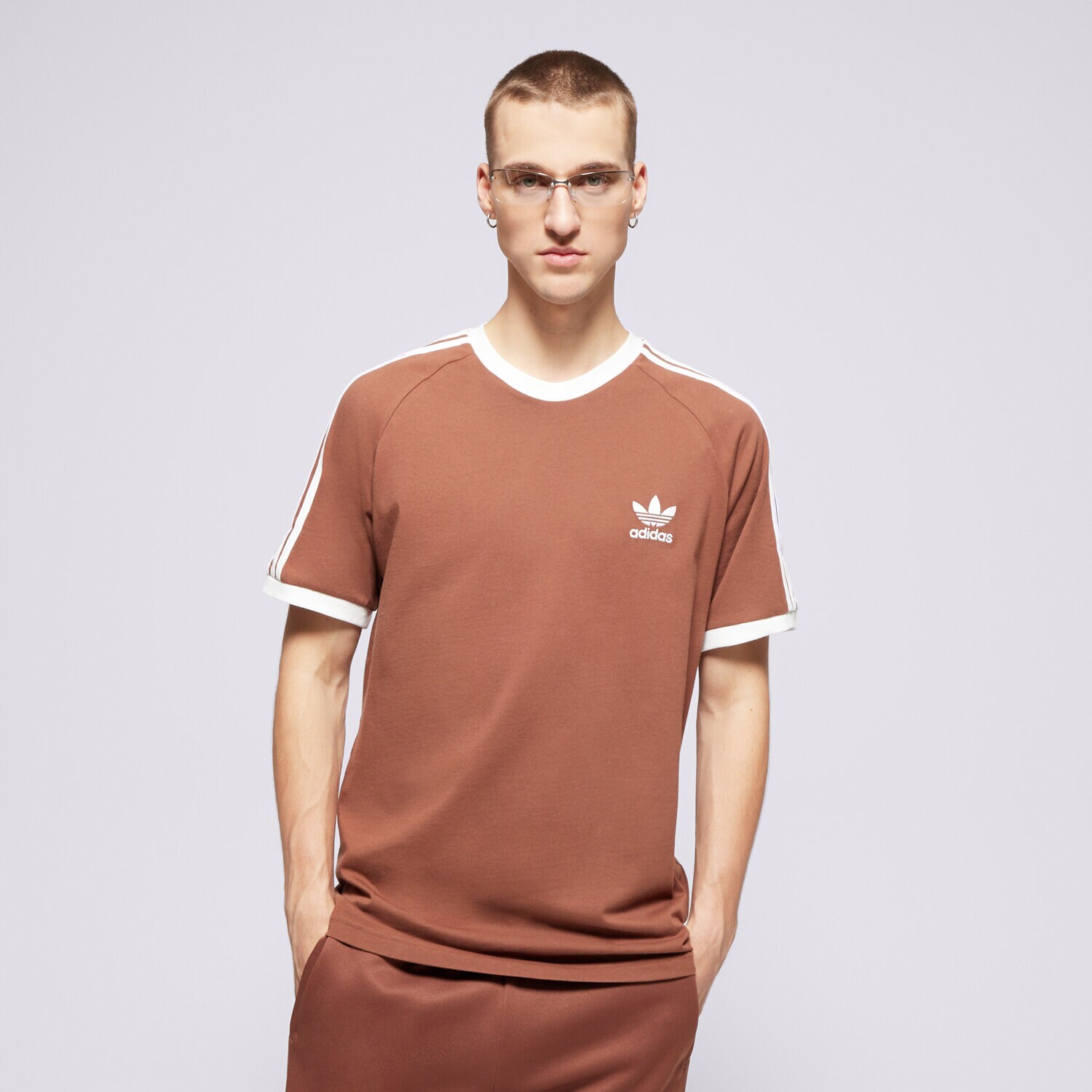 Bărbați tricou ADIDAS TRICOU 3-STRIPES TEE IZ3071 Maro