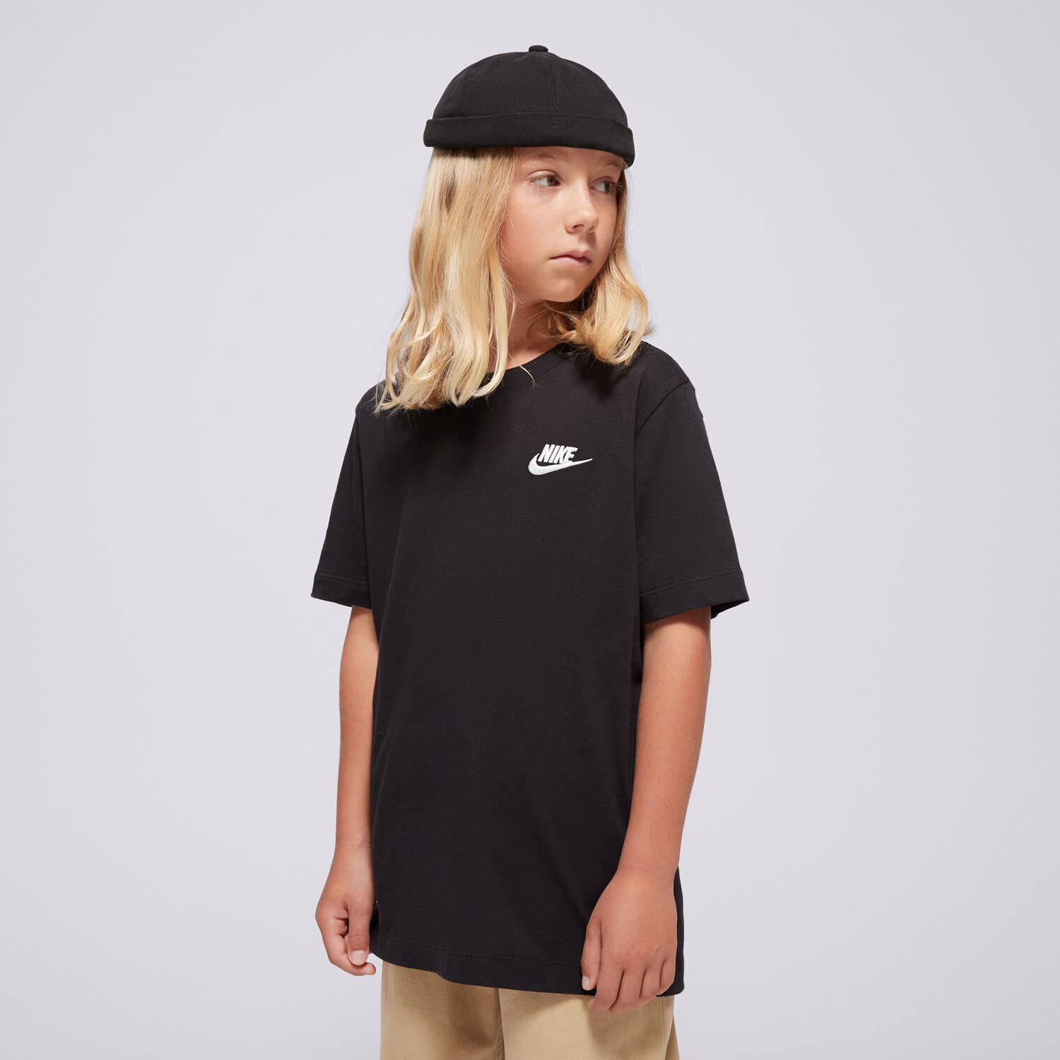 Copii tricou NIKE TRICOU K NSW TEE EMB FUTURA LBR FZ5177-010 Negru