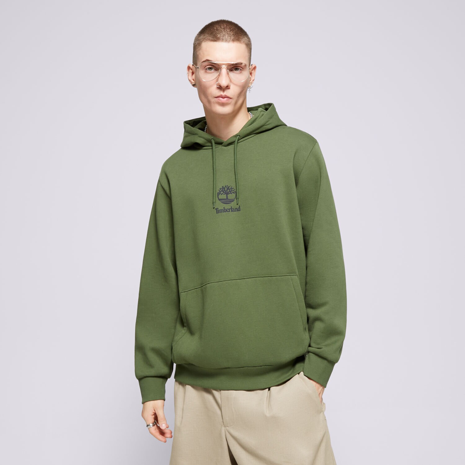 Bărbați bluză TIMBERLAND BLUZĂ CU GLUGĂ NEW SMALL LOGO PRINT TB0A6WZAEIN1 Kaki