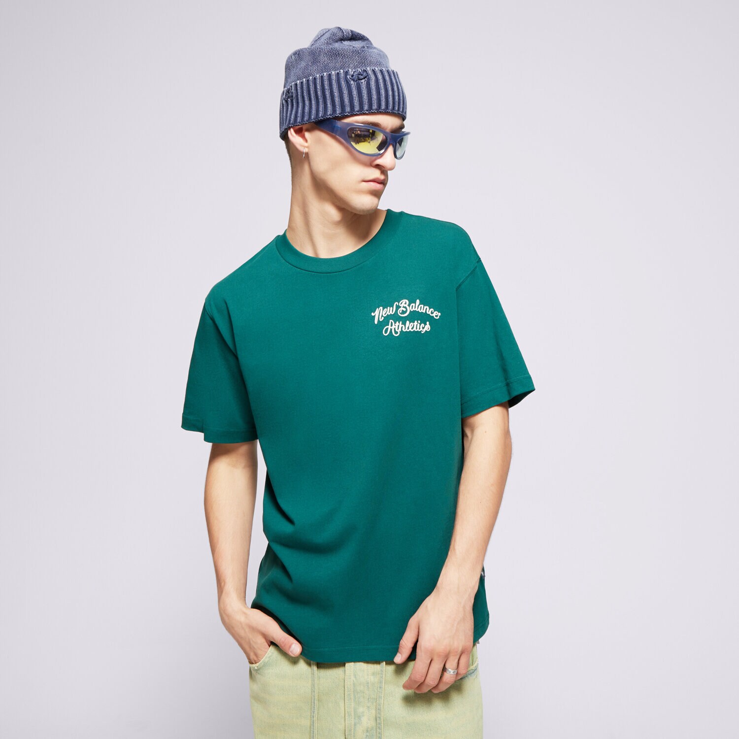 Bărbați tricou NEW BALANCE TRICOU ATHLETICS RELAXED LEAGUE TRICOU MT43556MHN Verde