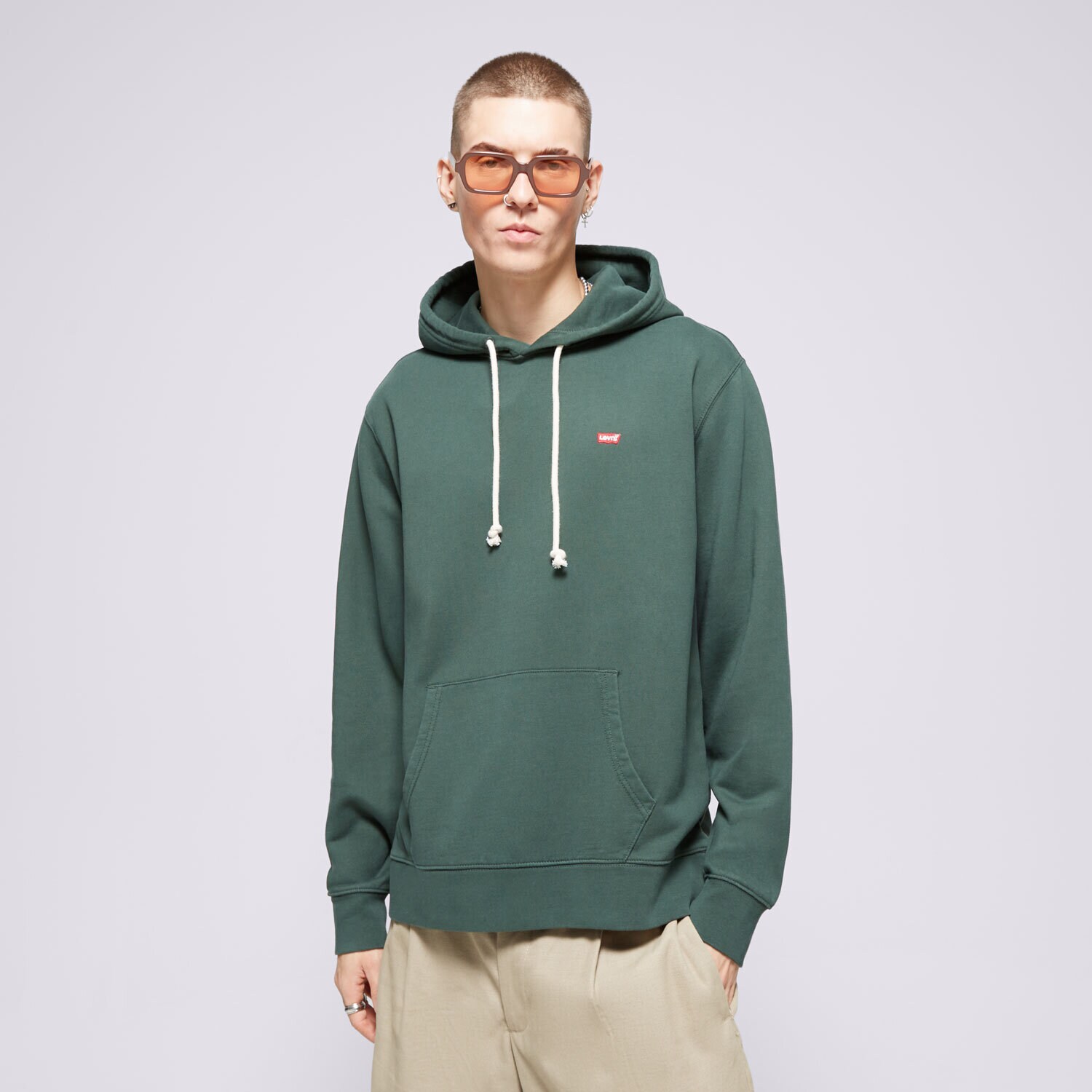 Bărbați bluză LEVI'S BLUZĂ CU GLUGĂ THE ORIGINAL HM HOODIE GREENS 34581-0043 Verde