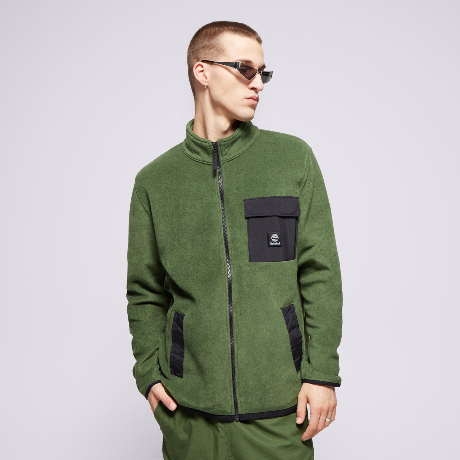 Bărbați bluză TIMBERLAND BLUZĂ FULL ZIP FLEECE TB0A6WSEEIN1 Kaki