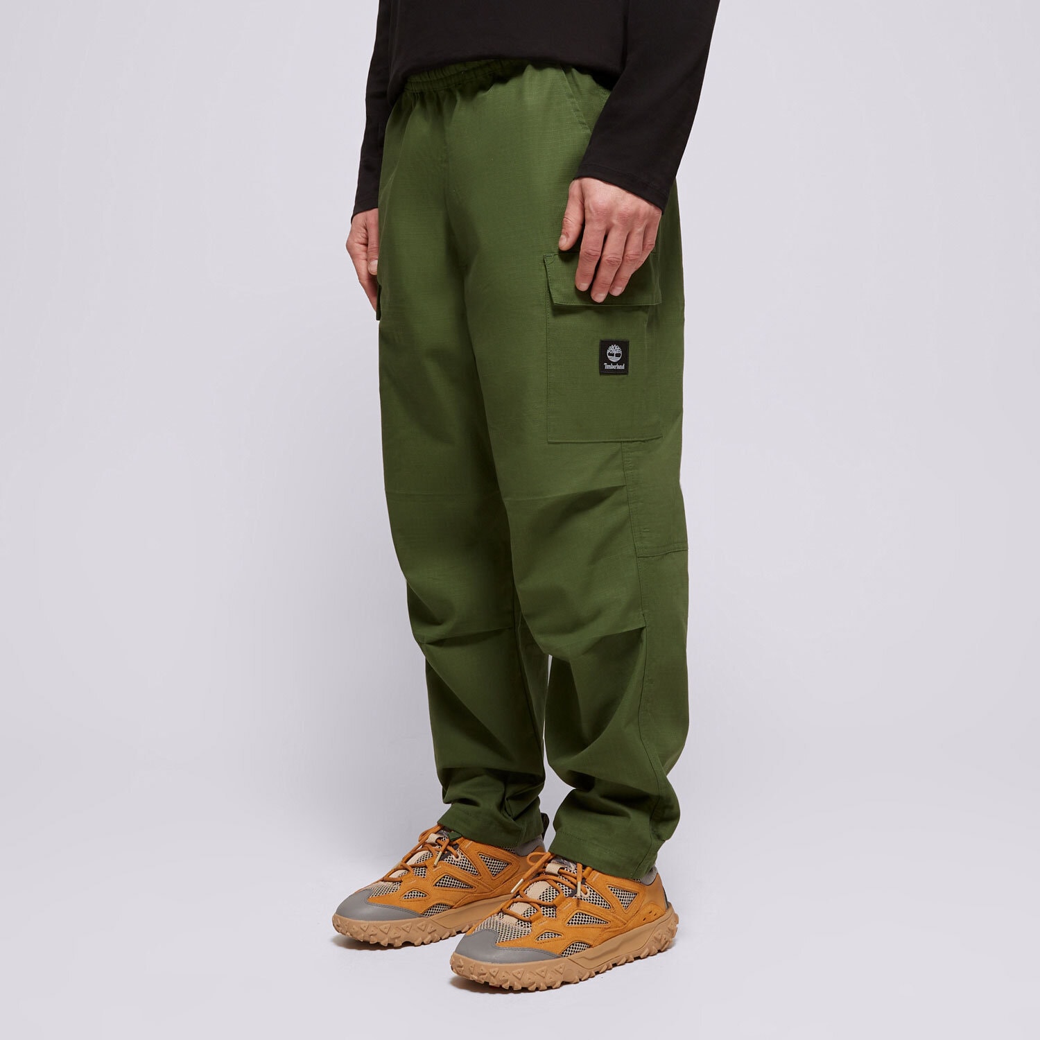 Bărbați pantaloni TIMBERLAND PANTALONI  WOVEN   BADGE RIPSTOP CARGO PANT TB0A656FEIN1 Kaki