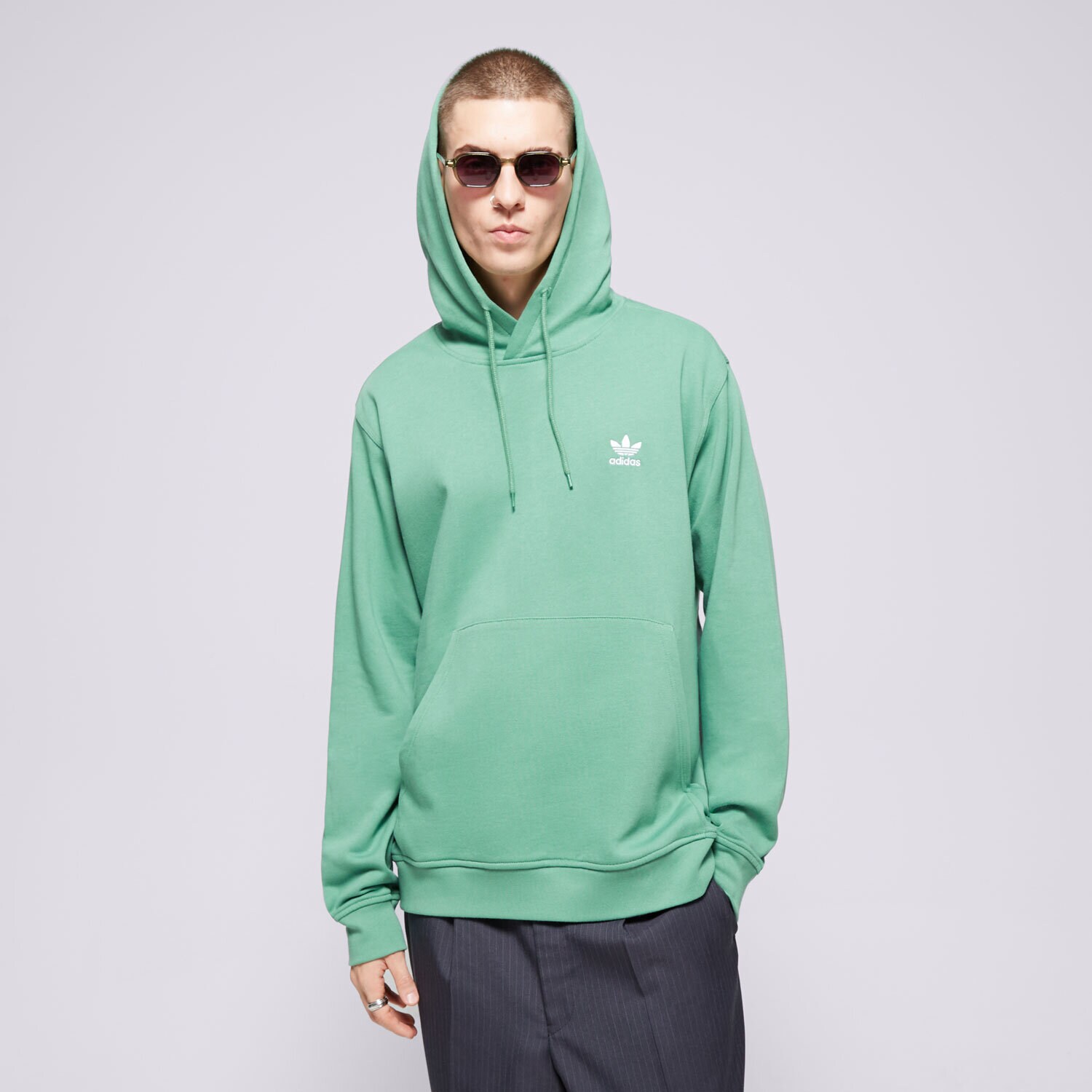 Bărbați bluză ADIDAS BLUZĂ CU GLUGĂ ESS HD IX7671 Verde