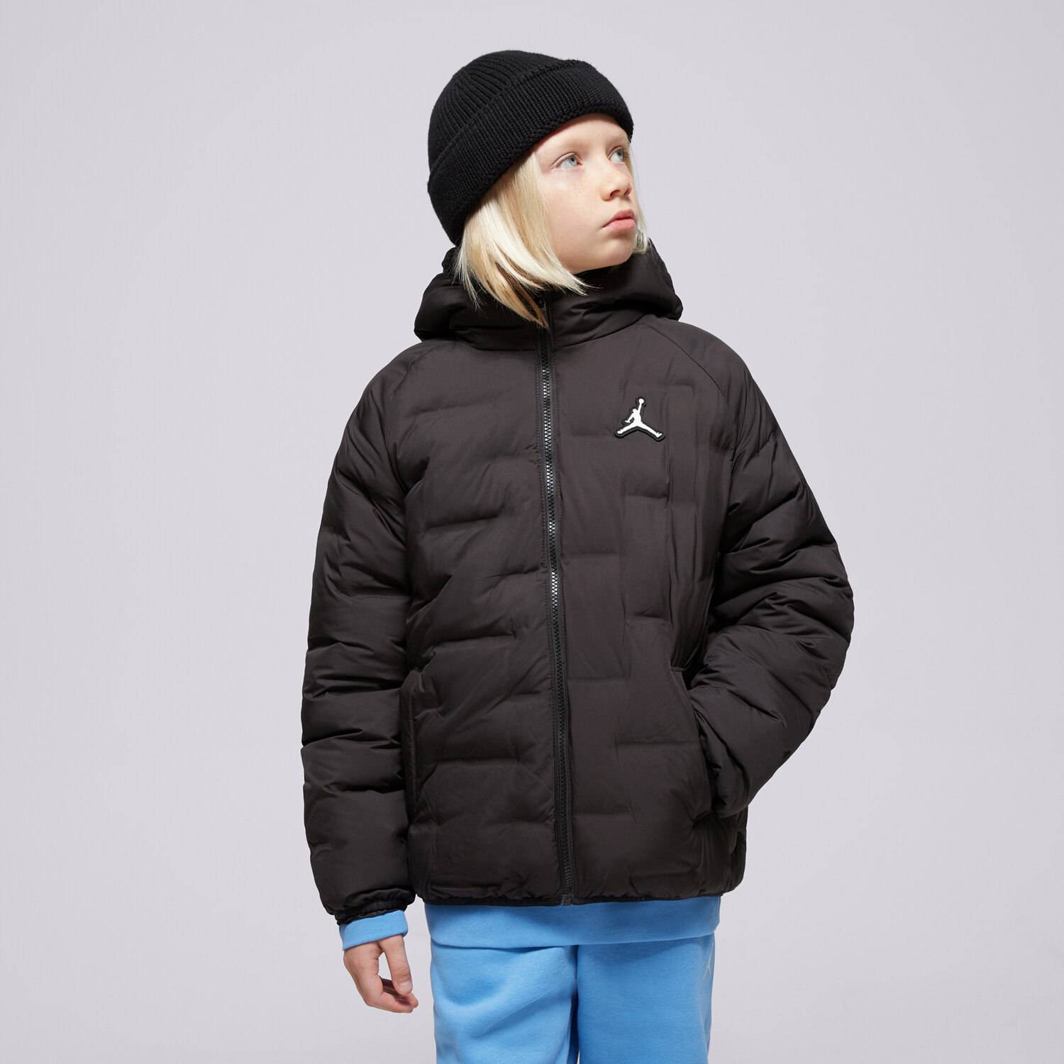 Jachetă de sezon pentru copii (primăvară/toamnă) JORDAN JACHETĂ DE IARNĂ JDN WELDED JORDAN PUFFER BOY 95D194-023 Negru