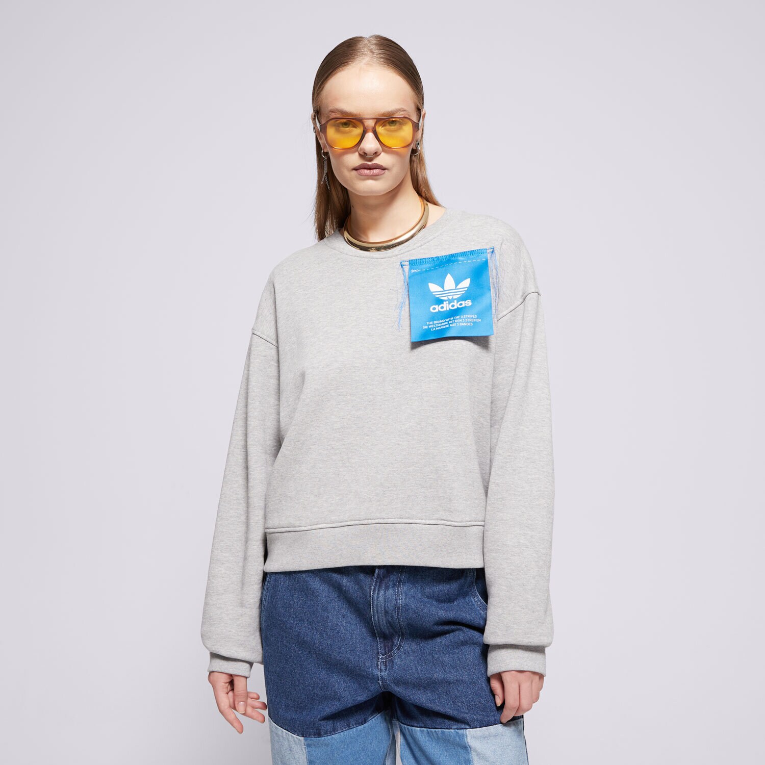Femei bluză ADIDAS BLUZĂ KSENIA TAG SWT IW5666 Gri