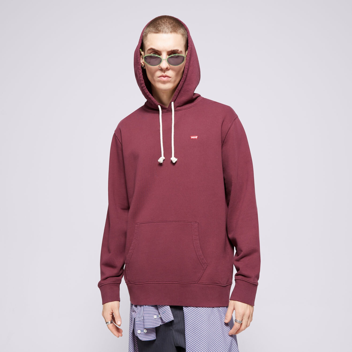 Bărbați bluză LEVI'S BLUZĂ CU GLUGĂ THE ORIGINAL HM HOODIE REDS 34581-0044 Bordo