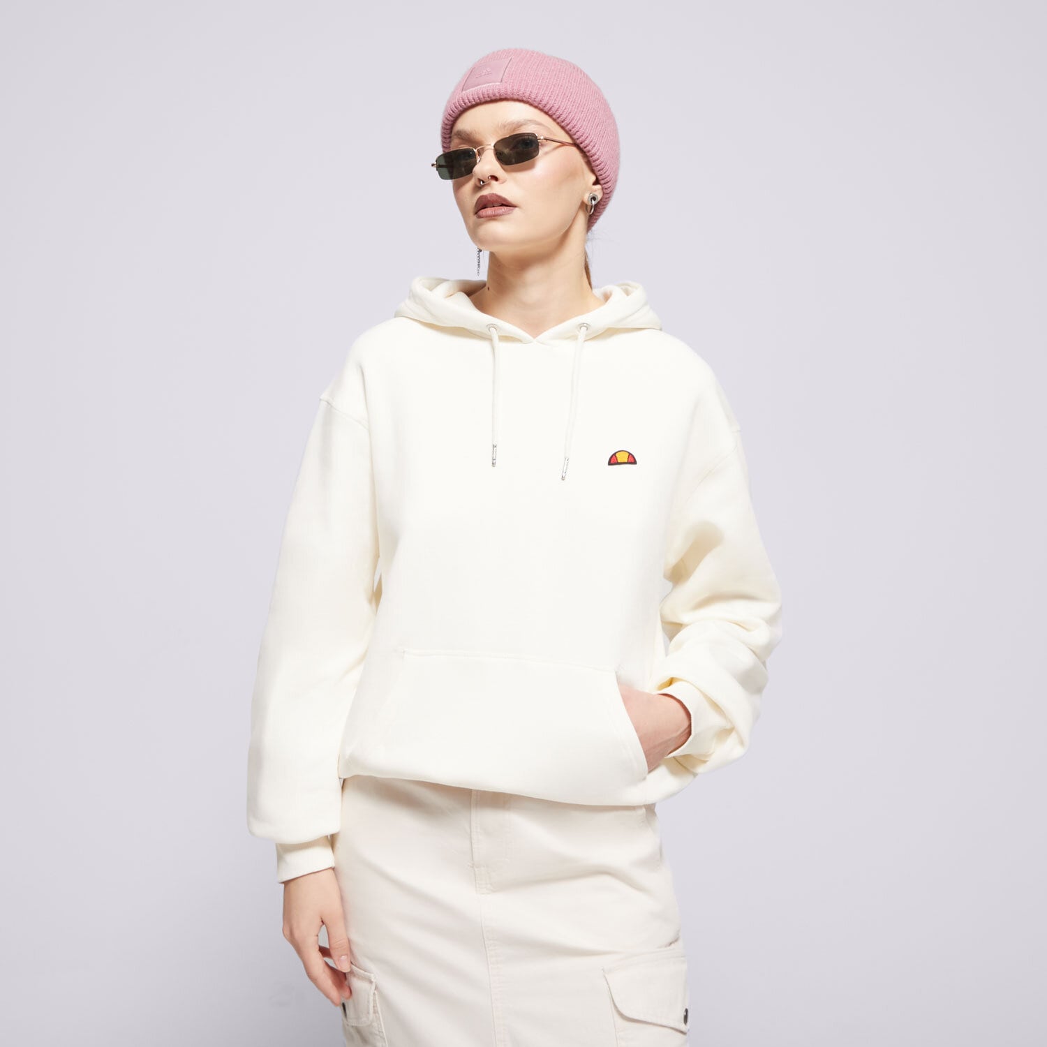 Femei bluză ELLESSE BLUZĂ CU GLUGĂ GIULOS OH HOODY OFF WHT SMG22039904 Bej