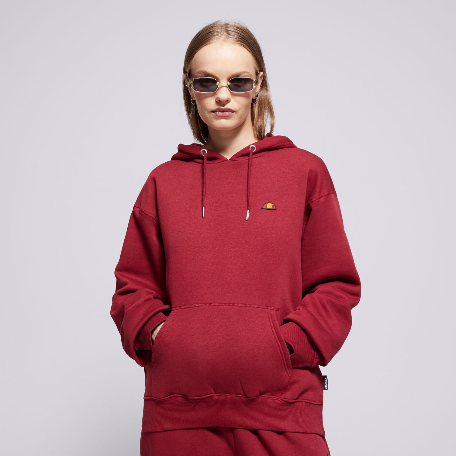 Femei bluză ELLESSE BLUZĂ CU GLUGĂ GIULOS OH HOODY BRGND SMG22039800 Bordo