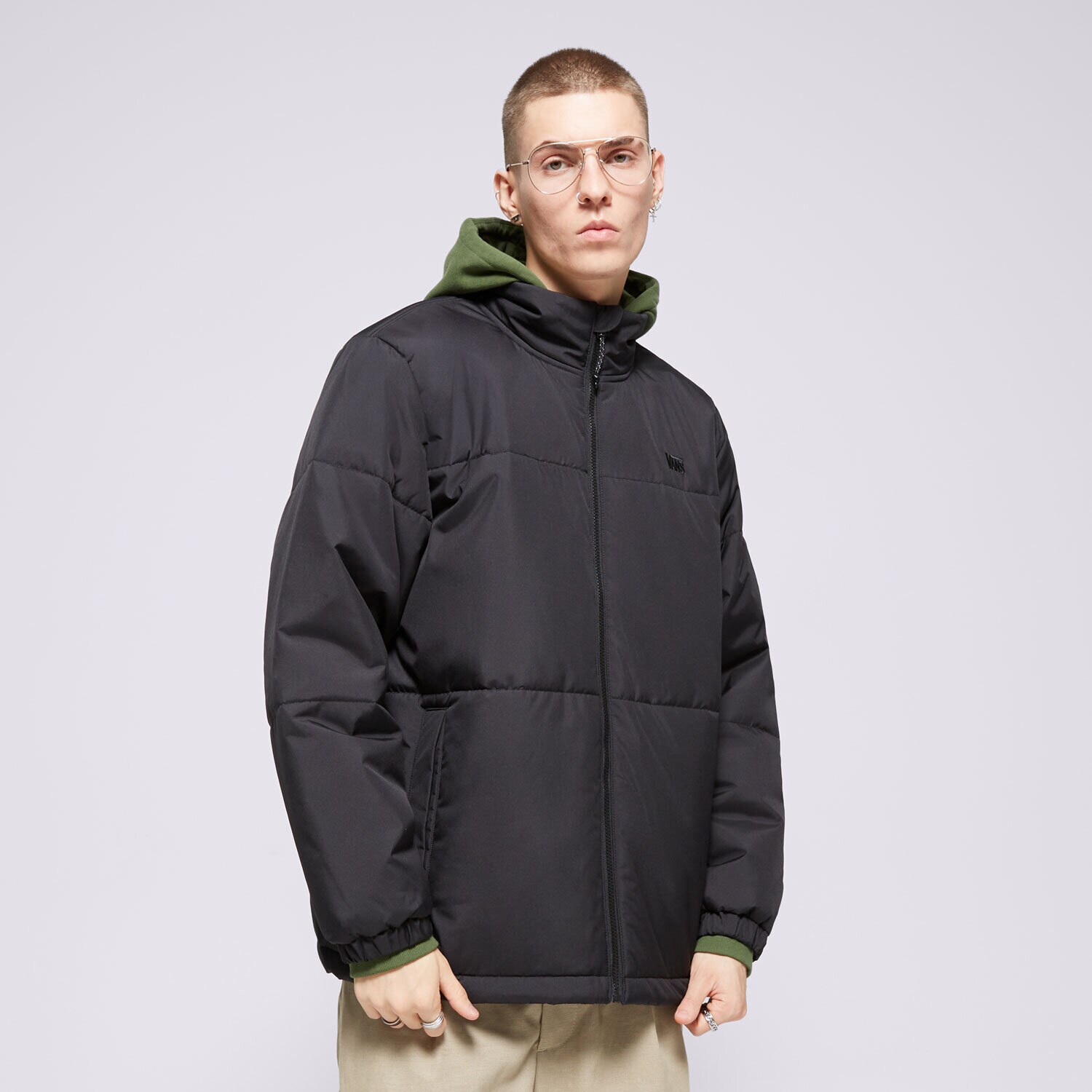 Bărbați eacă de iarnă VANS JACHETĂ DE IARNĂ MTE NO HOOD NORRIS PUFFER VN000HN7BLK1 Negru