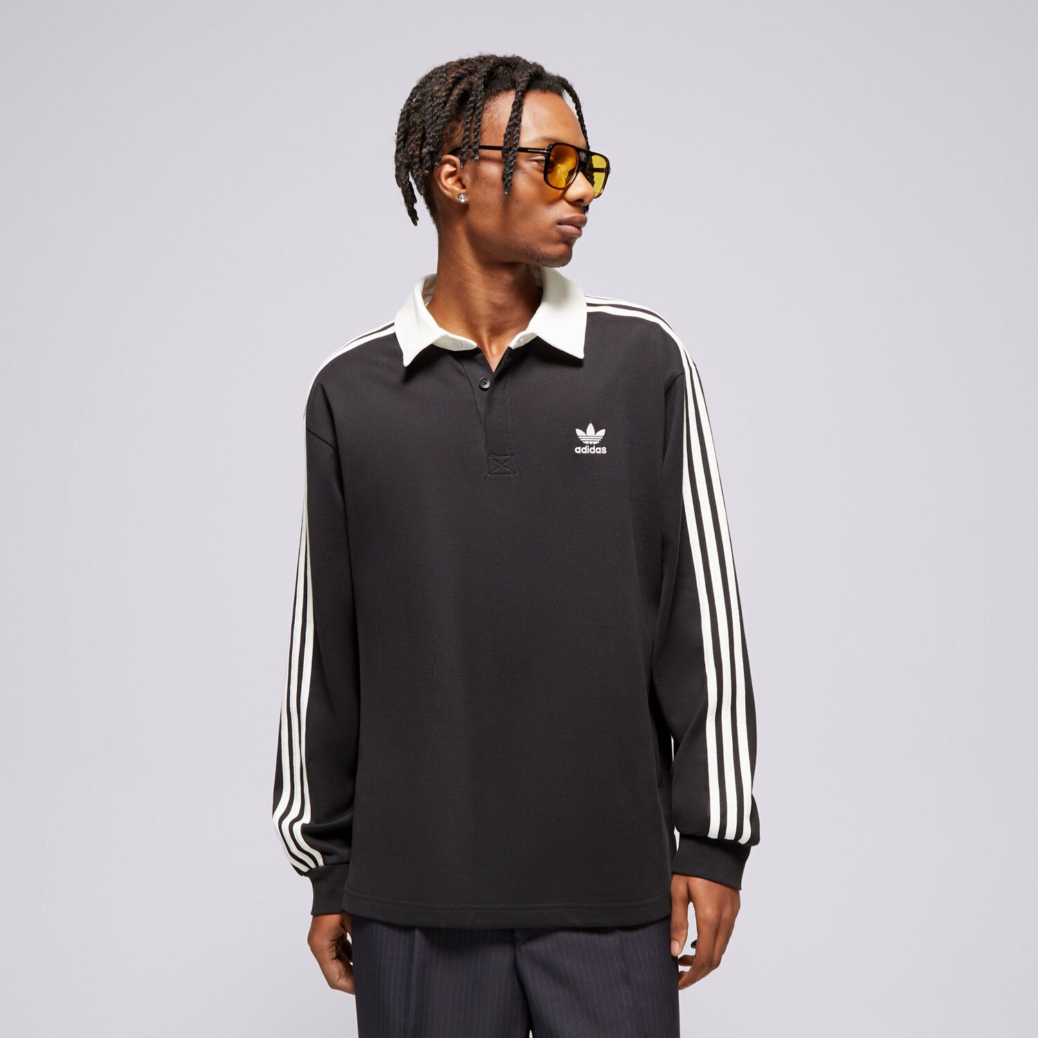 Bărbați tricou ADIDAS POLO RUGBY POLO IZ4806 Negru