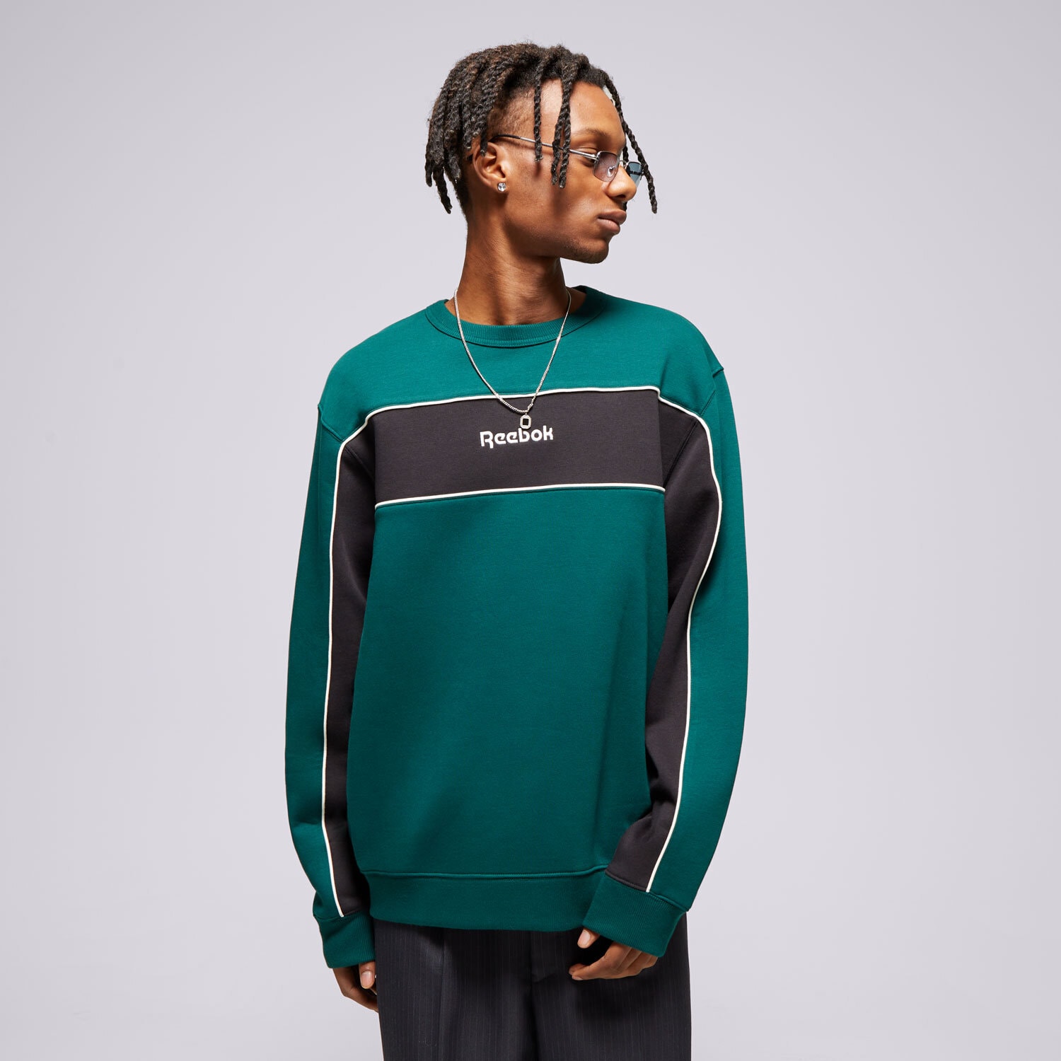 Bărbați bluză REEBOK BLUZĂ CL TEAM TRADITION CREW 100205660 Verde