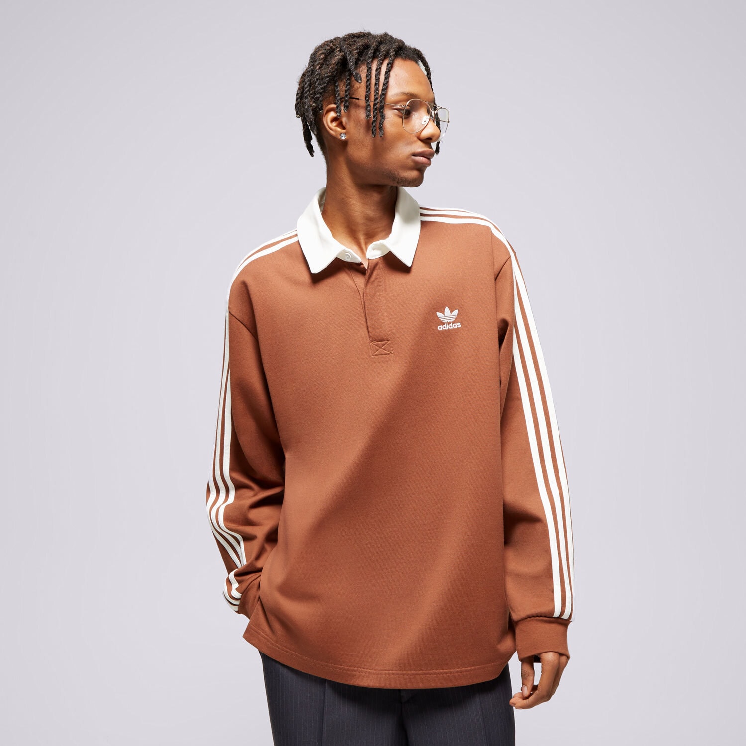 Bărbați tricou ADIDAS POLO RUGBY POLO IZ2469 Maro