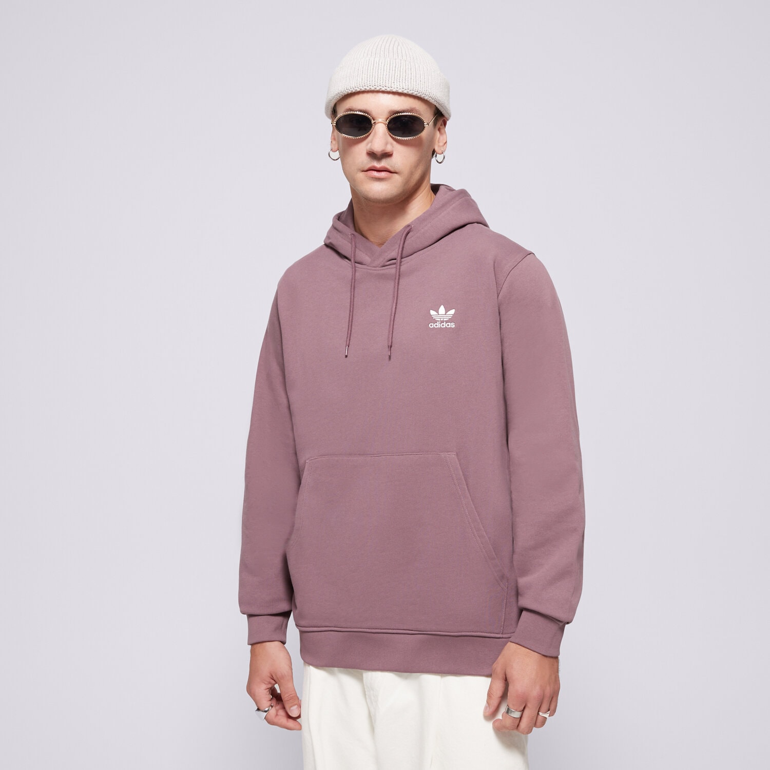Bărbați bluză ADIDAS BLUZĂ CU GLUGĂ ESS HD IX7673 Violet