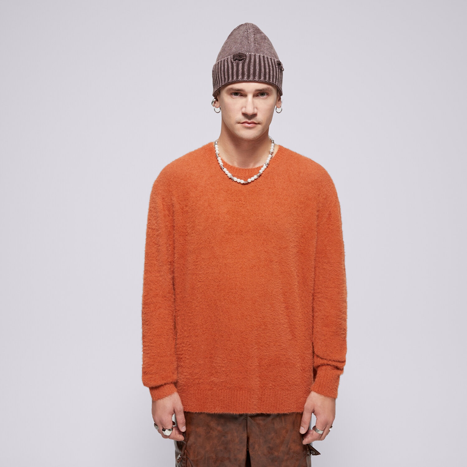 Bărbați bluză VANS PULOVĂR ELMSFORD SOLID CREW SWEATER VN000HE4C9J Portocaliu