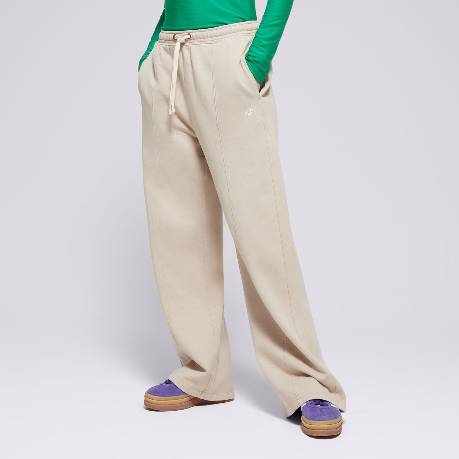 Femei pantaloni CHAMPION PANTALONI  WIDE LEG PANTS 117638MS016 Bej