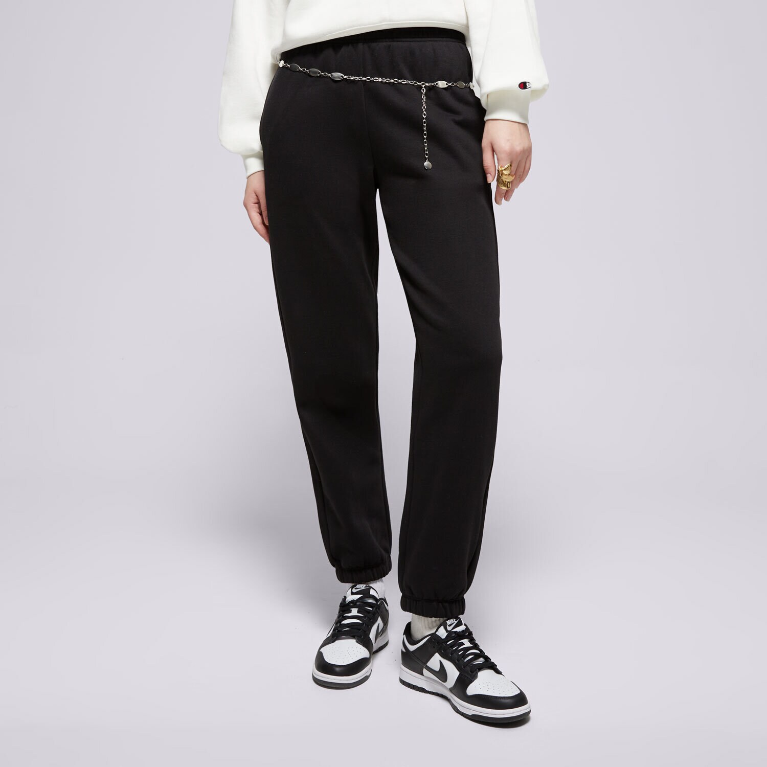 Femei pantaloni CHAMPION PANTALONI  ELASTIC CUFF PANTS 117583KK001 Negru
