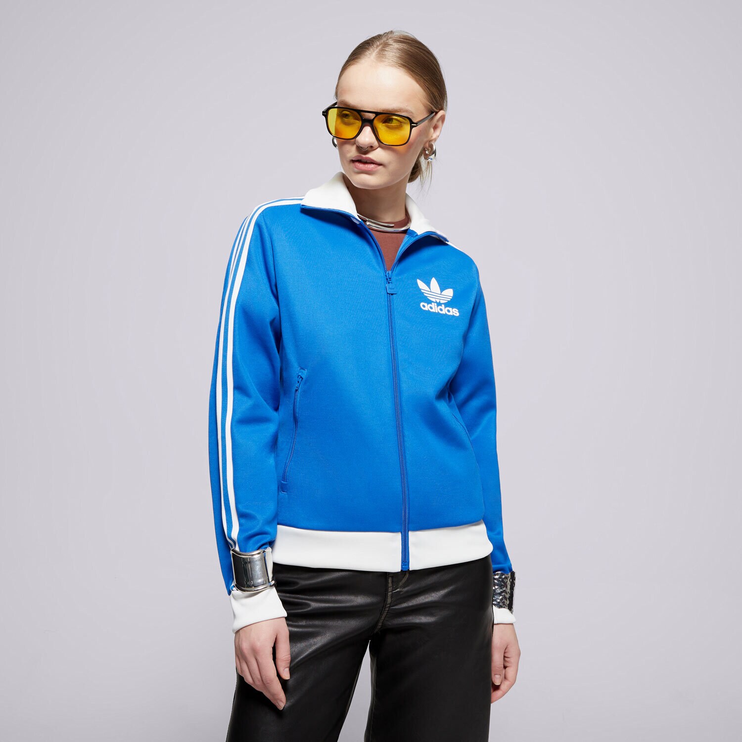Femei bluză ADIDAS BLUZĂ BECKENBAUER TT IY2223 Albastru