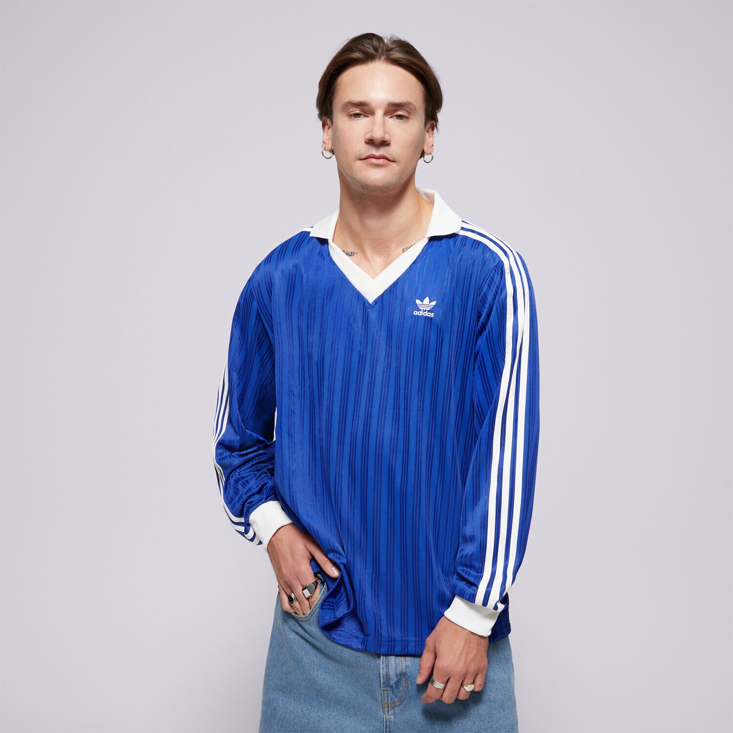 Bărbați tricou ADIDAS TRICOU PIQUE LS IX5227 Albastru