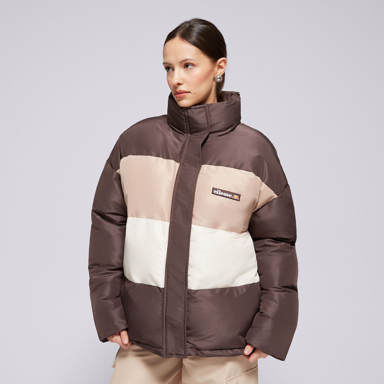 Femei geacă de iarnă ELLESSE JACHETĂ CU PUF ROSALENA BRWN PADDED JACKET SGP16127200 Maro
