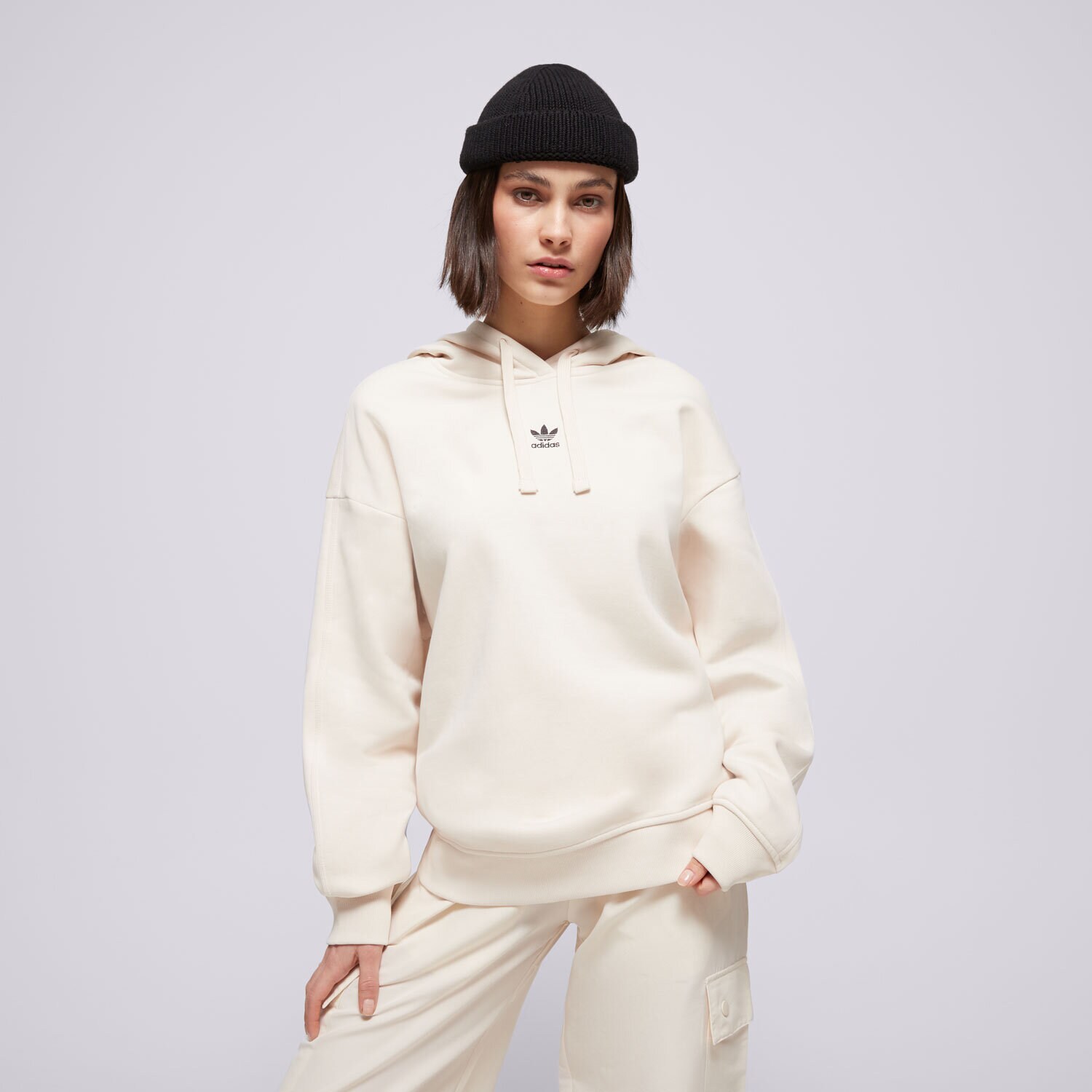 Femei bluză ADIDAS BLUZĂ CU GLUGĂ ESS HOODIE IY9619 Alb