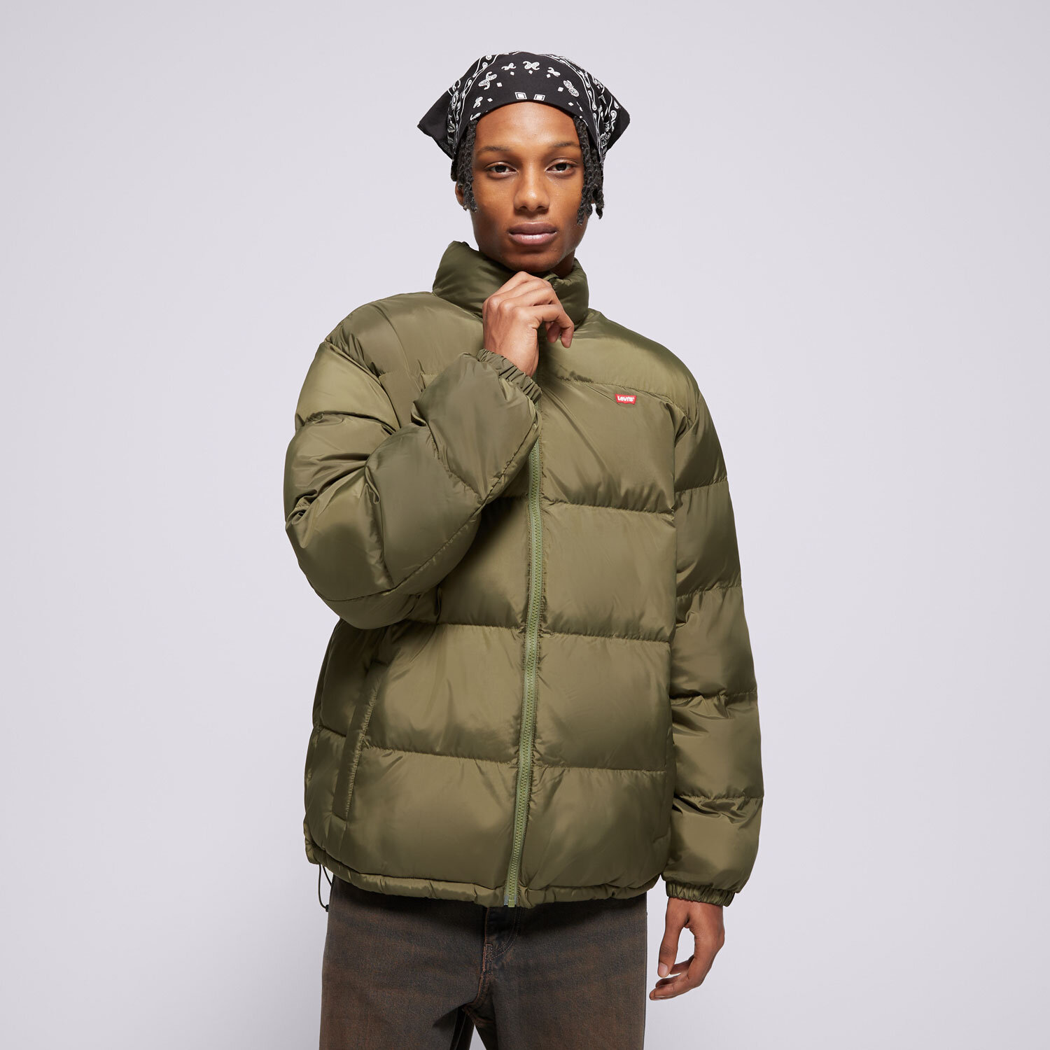 Bărbați eacă de iarnă LEVI'S JACHETĂ DE IARNĂ PIEDMONT SHORT RED BW GREENS 0011G-0001 Kaki