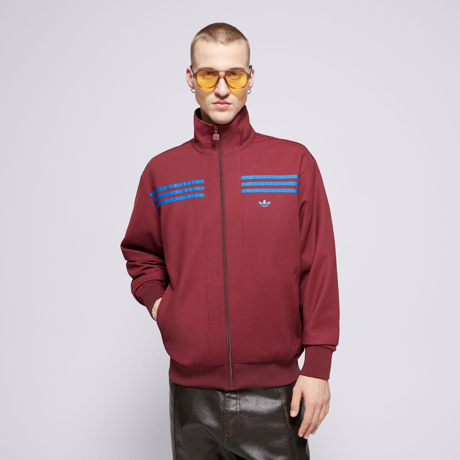 Bărbați bluză ADIDAS BLUZĂ BB TRACKTOP JN5963 Bordo