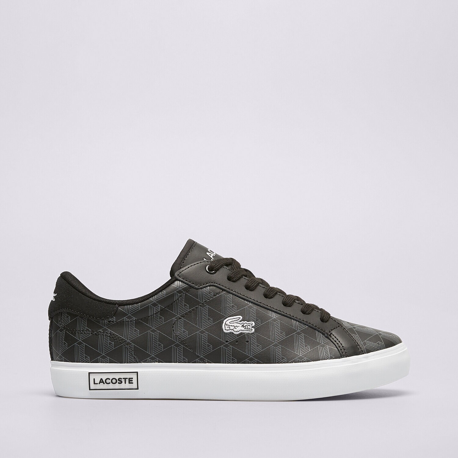 Barbați pantofi sport LACOSTE POWERCOURT 124 1 SMA 747SMA0090312 Negru