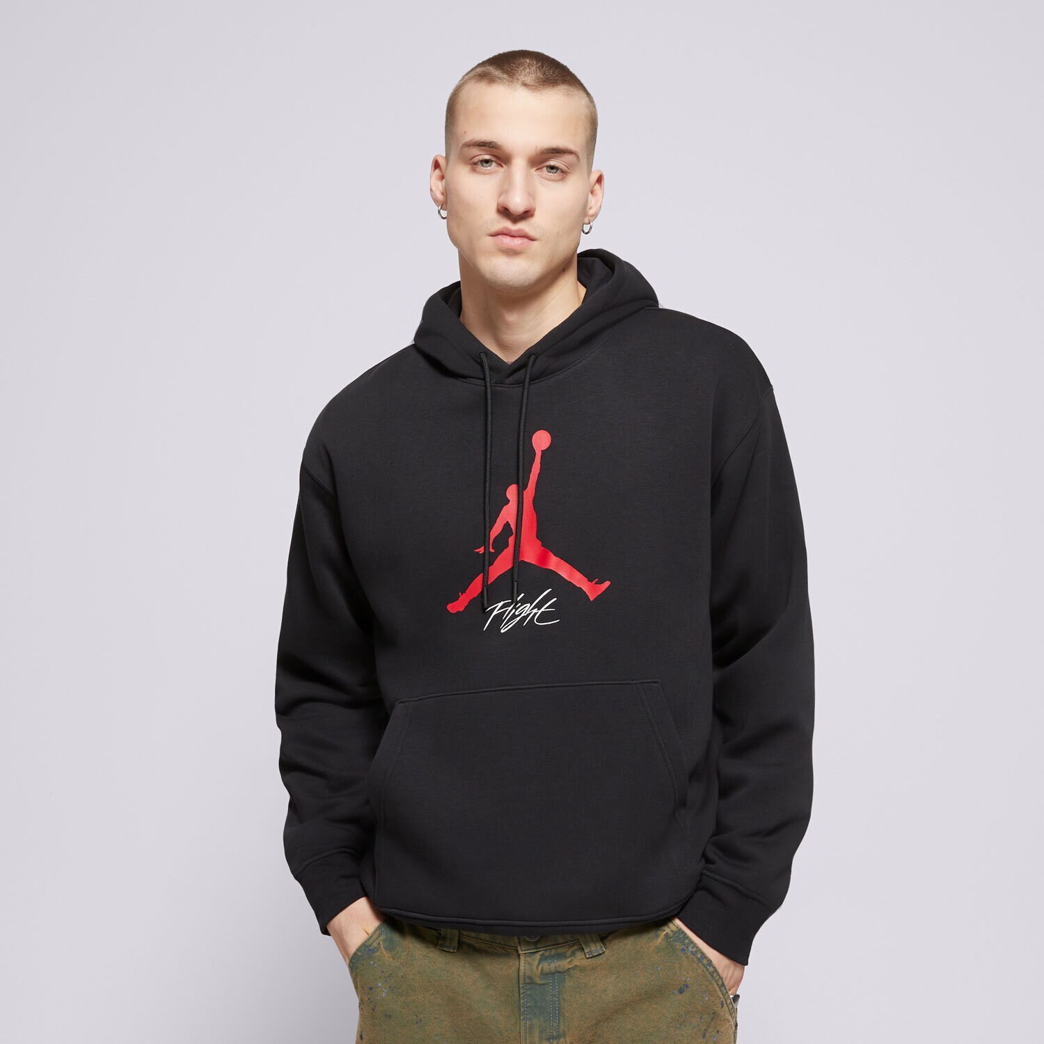 Bărbați bluză BLUZĂ CU GLUGĂ JORDAN ESS FLC BASELINE HOODIE  FD7545-013 Negru