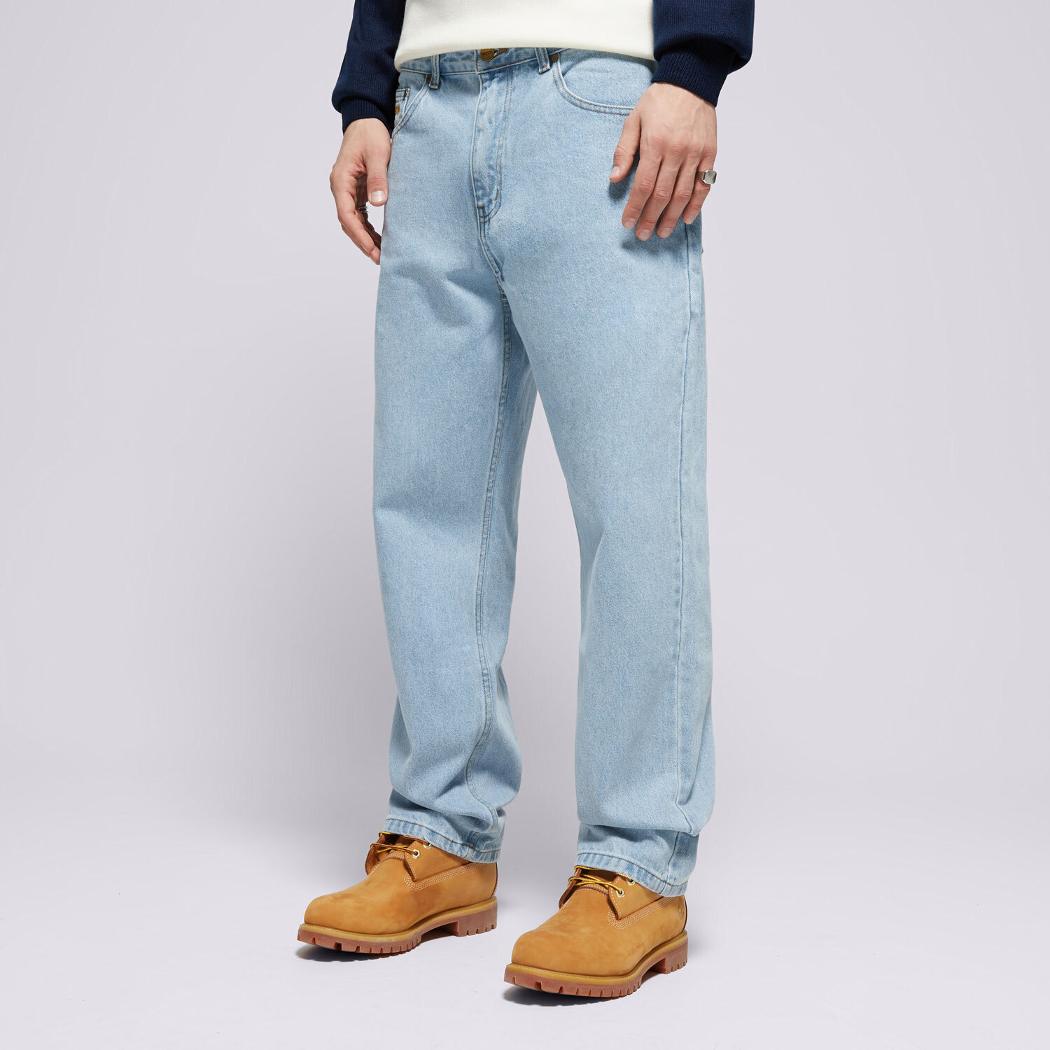Bărbați pantaloni PROSTO PANTALONI  JEANS BLOX LIGHT BLUE KL242MPAN3021 Albastru