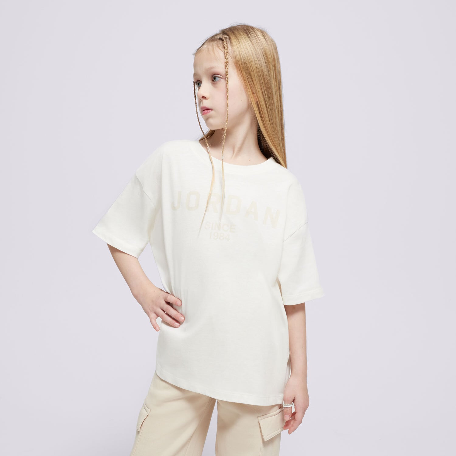 Copii tricou JORDAN TRICOU JDG HIGH BUSTIERĂND READ SS GIRL 45D334-782 Bej