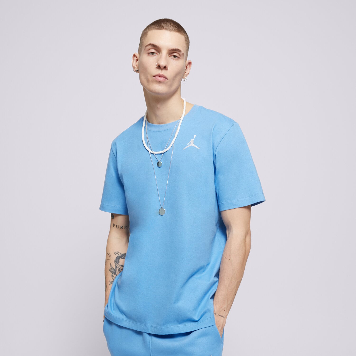 Bărbați tricou JORDAN TRICOU M J JUMPMAN EMB SS CREW DC7485-469 Albastru